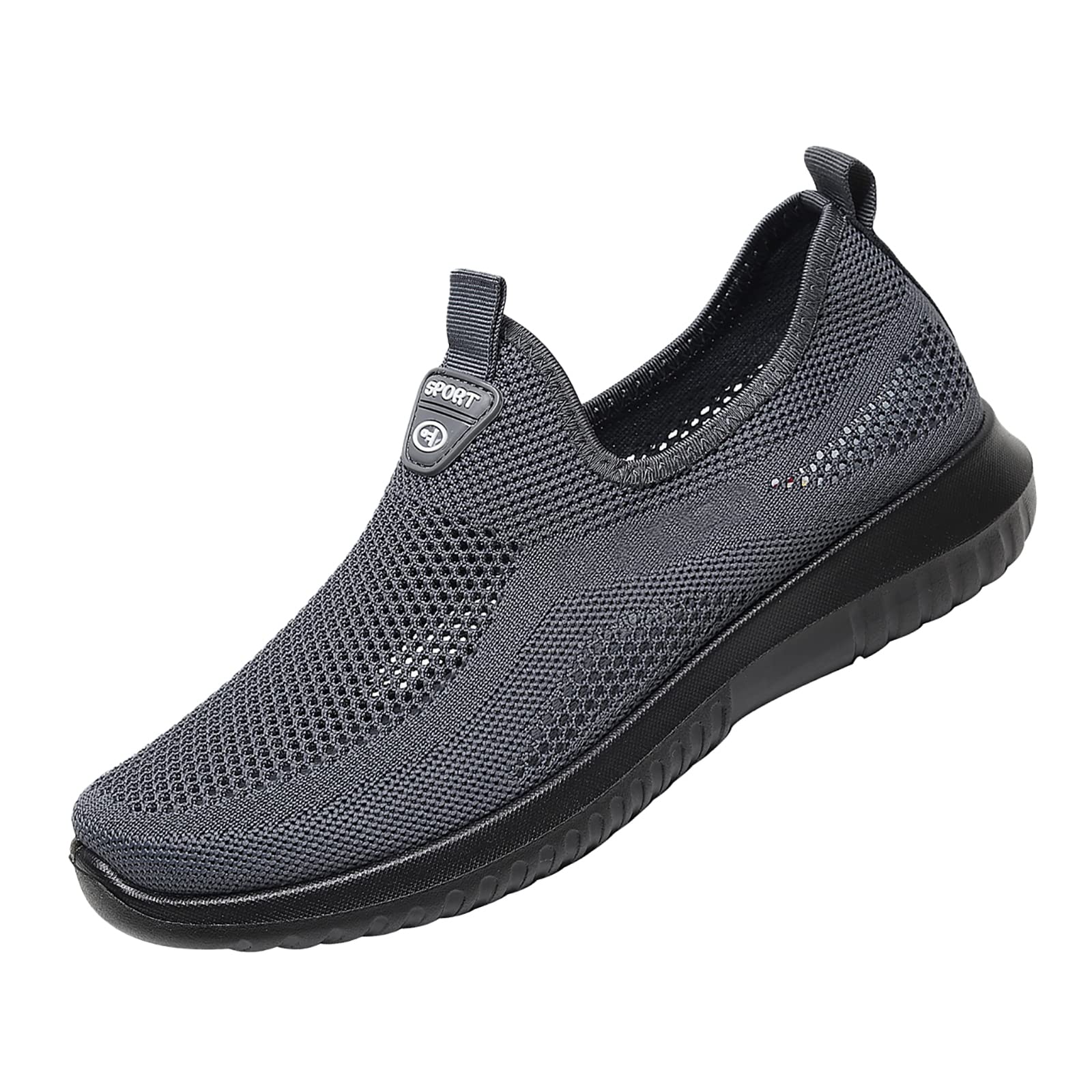 RANSHAN Men's Wide Width Comfortable Walking Shoes for Elderly - Large Size Extra Wide Golf, Running, Travel & Outdoor Activities - Perfect for Walking, Shopping, Camping, Horse Riding, Driving & Gym Workouts