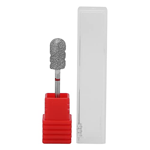 Professional Stainless Steel 2.35mm Nail Drill Bit for Pedicure - Portable Cone Shaped Sanding Polishing Head with Storage Box - Strong Hardness for Cracked Skin, Corns & Callus Removal - Perfect for Nail Salons, Home Manicures & DIY Nail Care (B1F)