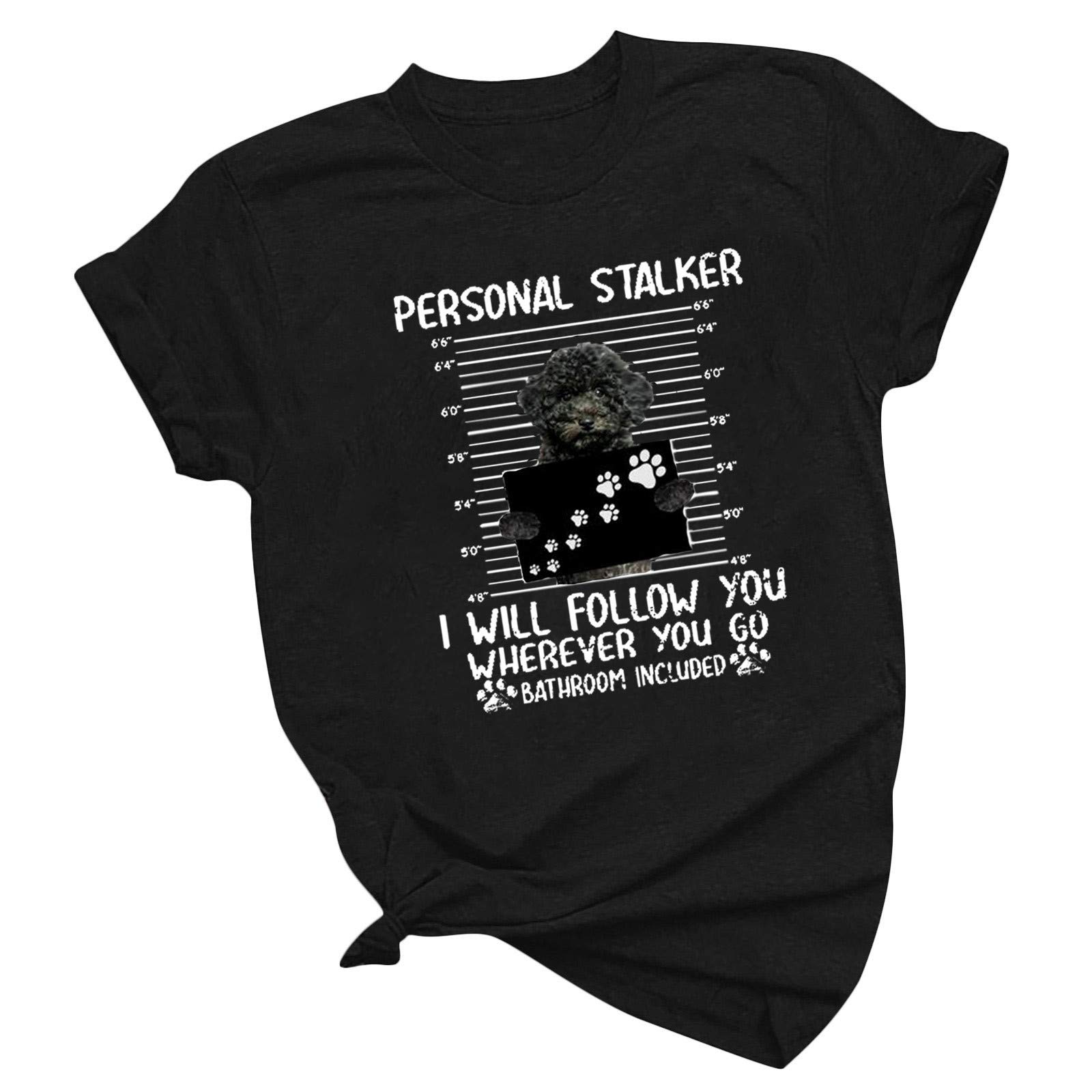 Women's Loose Fit Animal Print T-Shirt - Casual Short Sleeve Fashion Top for Everyday Wear (Black, Small) | Perfect for Outfits, Street Style & Summer Looks