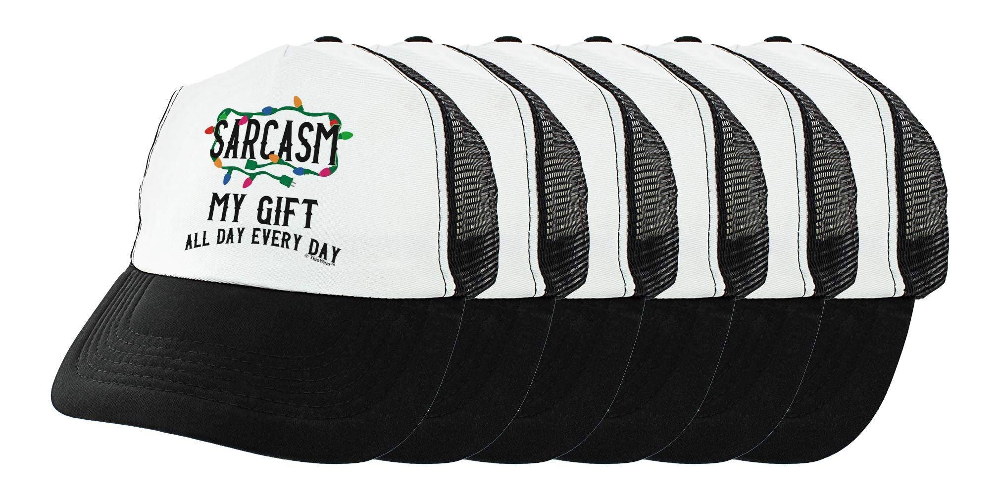 ThisWear Sarcasm 'My Gift All Day Every Day' Trucker Hat - Funny Novelty Cap for Men & Women, Perfect for Parties, Gifts, and Everyday Humor