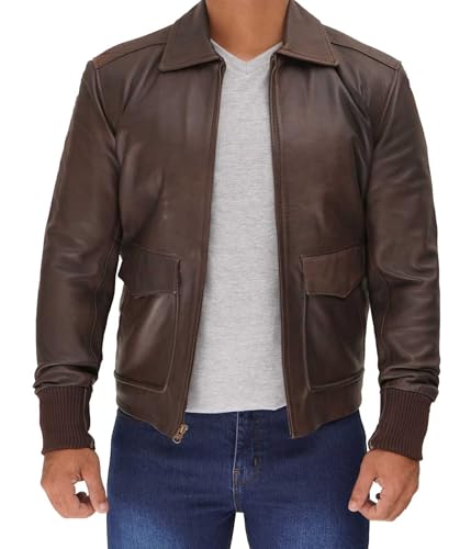 Thompsn - Distress Brown Men Jacket