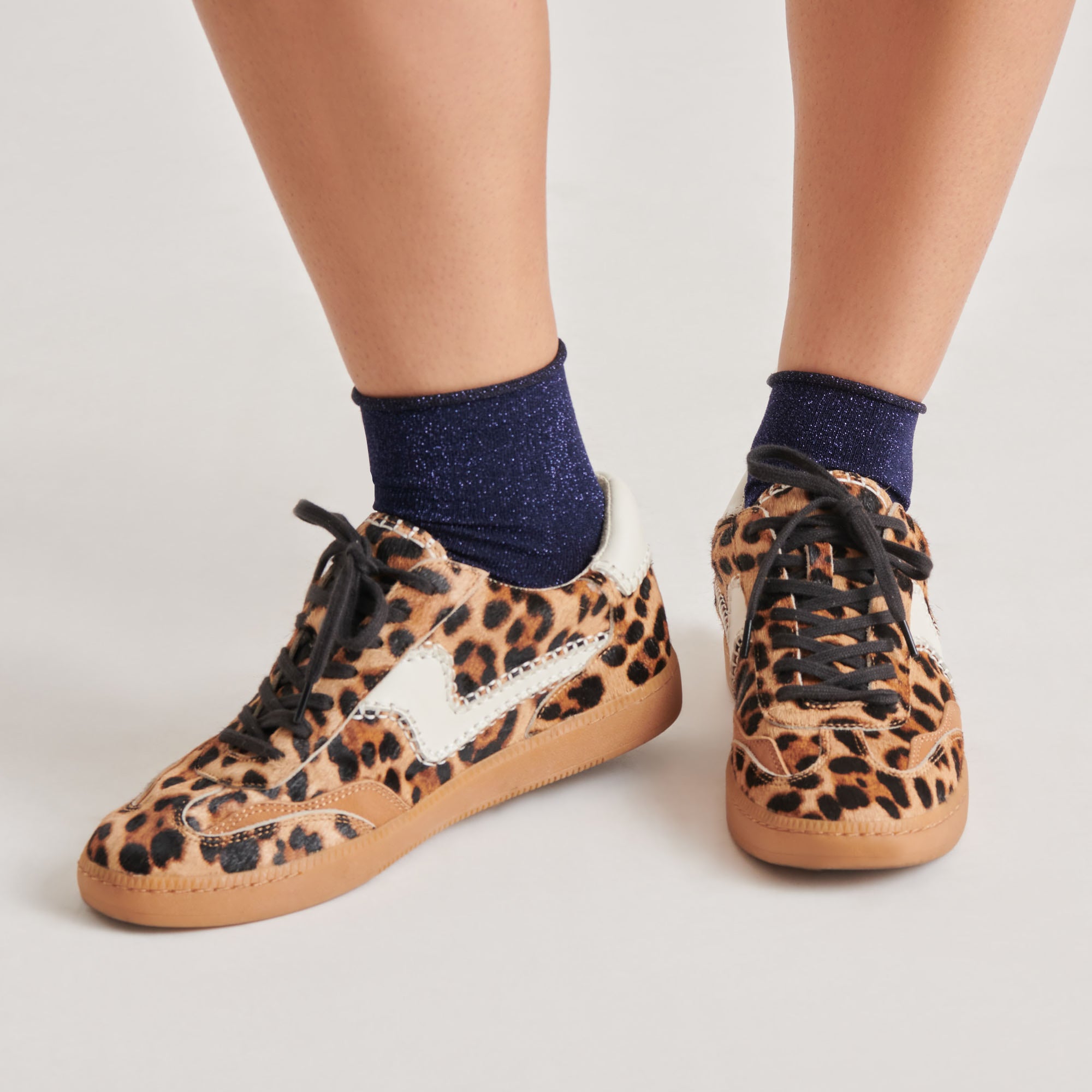 Shimmer Shortie Socks for Women - Navy Blue Ankle Socks with Sparkle Details | Perfect for Casual Wear, Sneakers & Everyday Comfort