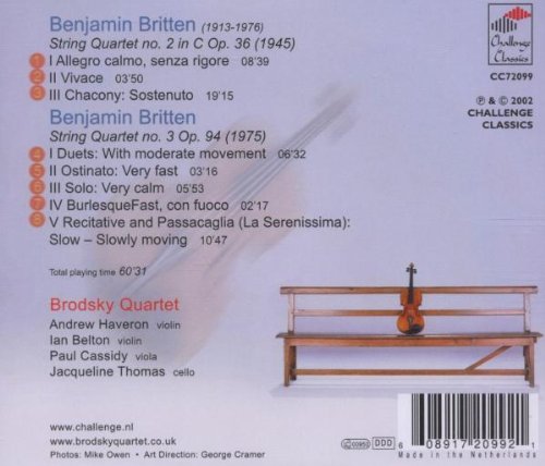 Britten: String Quartets No. 2 & 3 | Classical Music CD | Perfect for Home Listening & Music Study