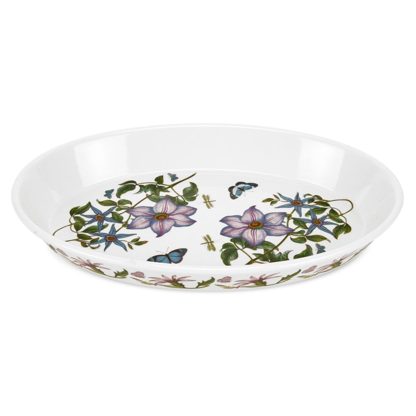 Portmeirion Botanic Garden Large 14-Inch Oval Baking Dish - Perfect for Casseroles, Roasts & Family Dinners | Elegant Stoneware Oven-to-Table Serveware