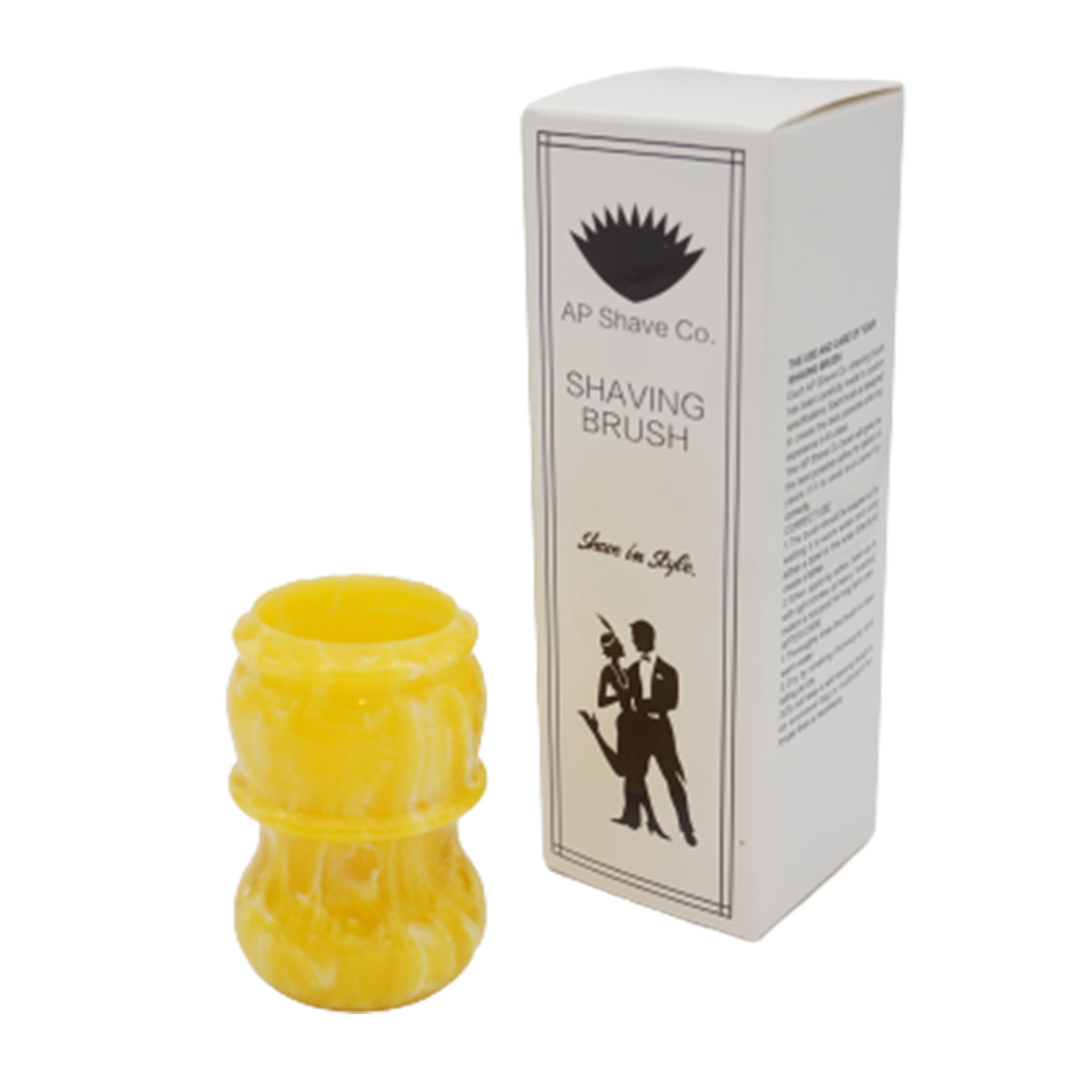 Premium Lemon Drop Handcrafted Shaving Brush Handle - Fits 28mm & 30mm Knots - Perfect for Wet Shaving & Grooming Gifts for Men