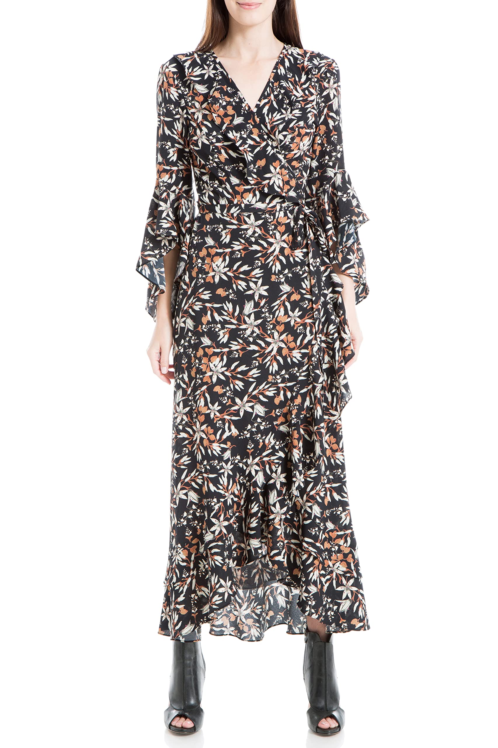 Max Studio Women's Ruffle Wrap Dress - Elegant & Flirty for Parties