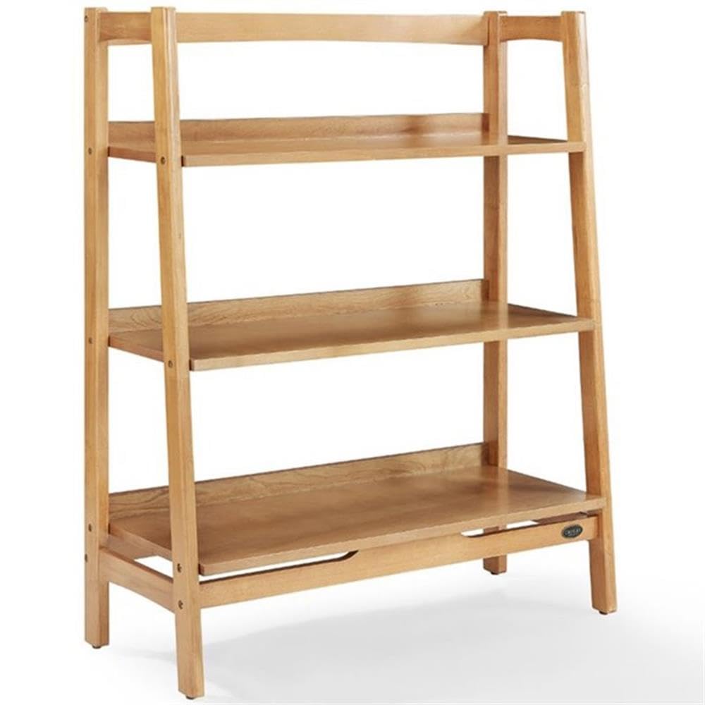 Allora 3-Tier Ladder Shelf Bookcase in Acorn Finish - Perfect for Living Room, Bedroom, or Office Storage & Display