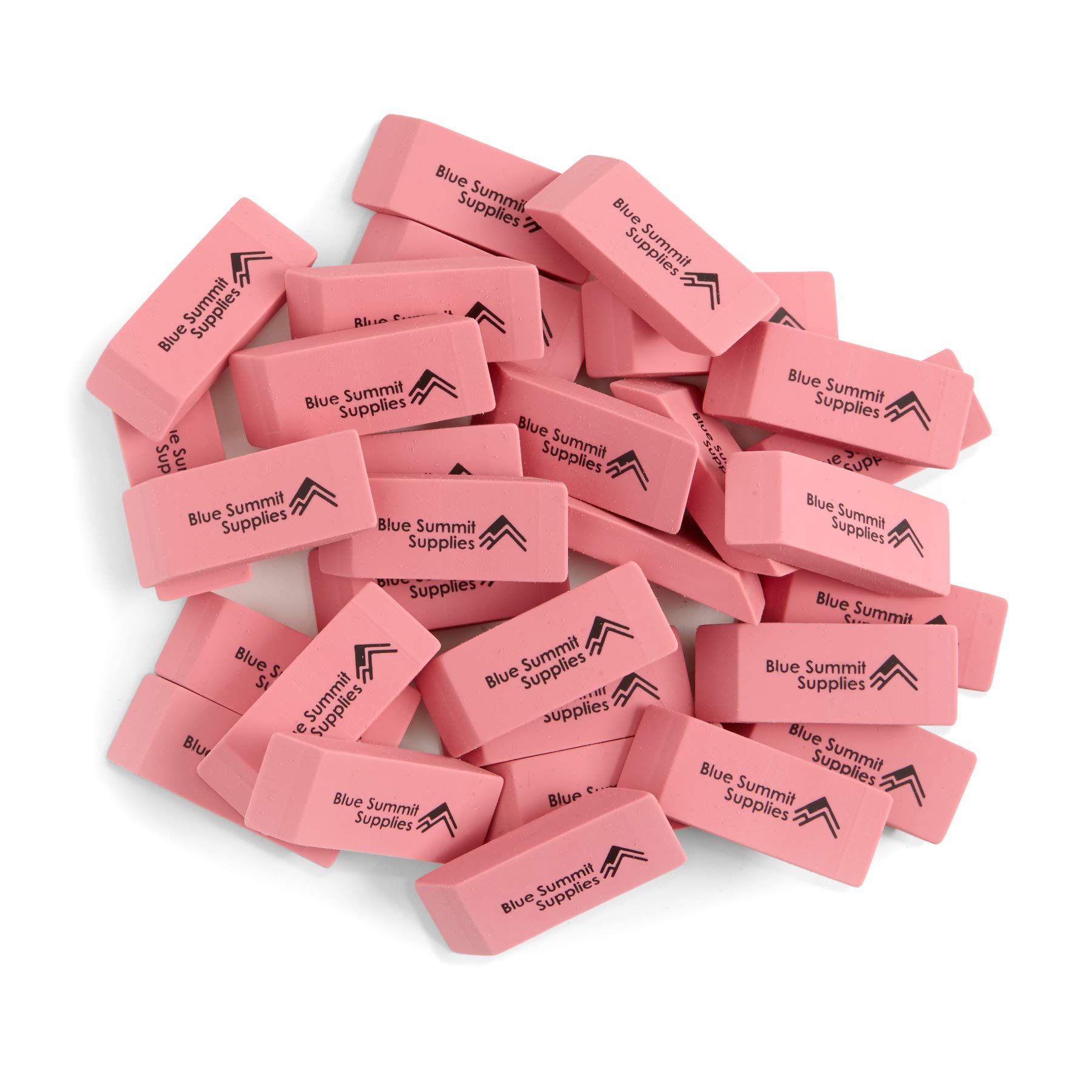 Blue Summit Supplies Bulk Pink Erasers - 100 Pack | Premium Classroom Erasers for Kids, School Pencil Erasers | Perfect for Students, Teachers & Office Use