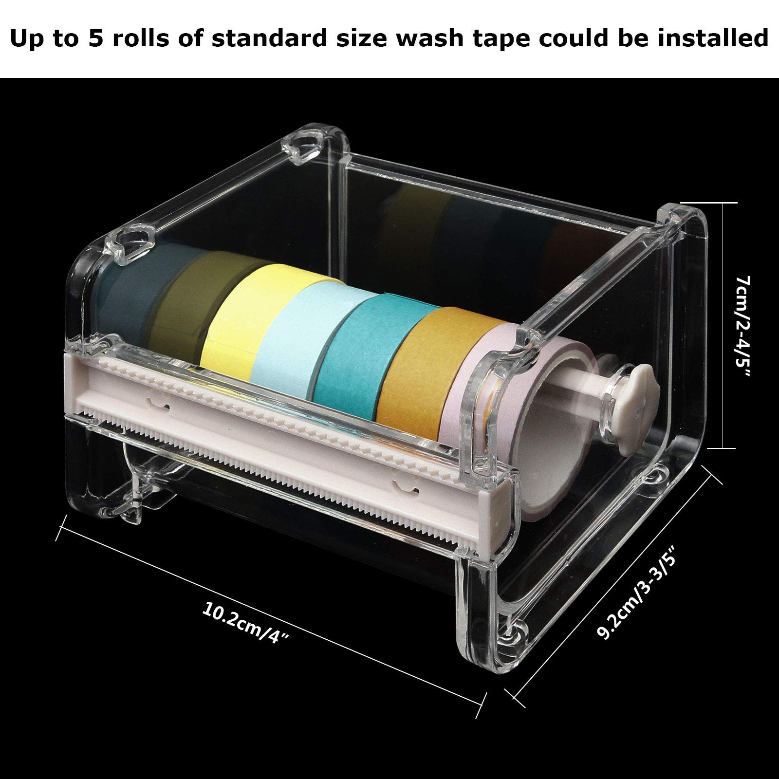 6-Piece Washi Tape Dispenser Set with Built-in Cutter - Desktop Tape Holder Organizer for Scrapbooking, Journaling, Office & Craft Supplies - Perfect for DIY Projects, Gift Wrapping & Home Organization
