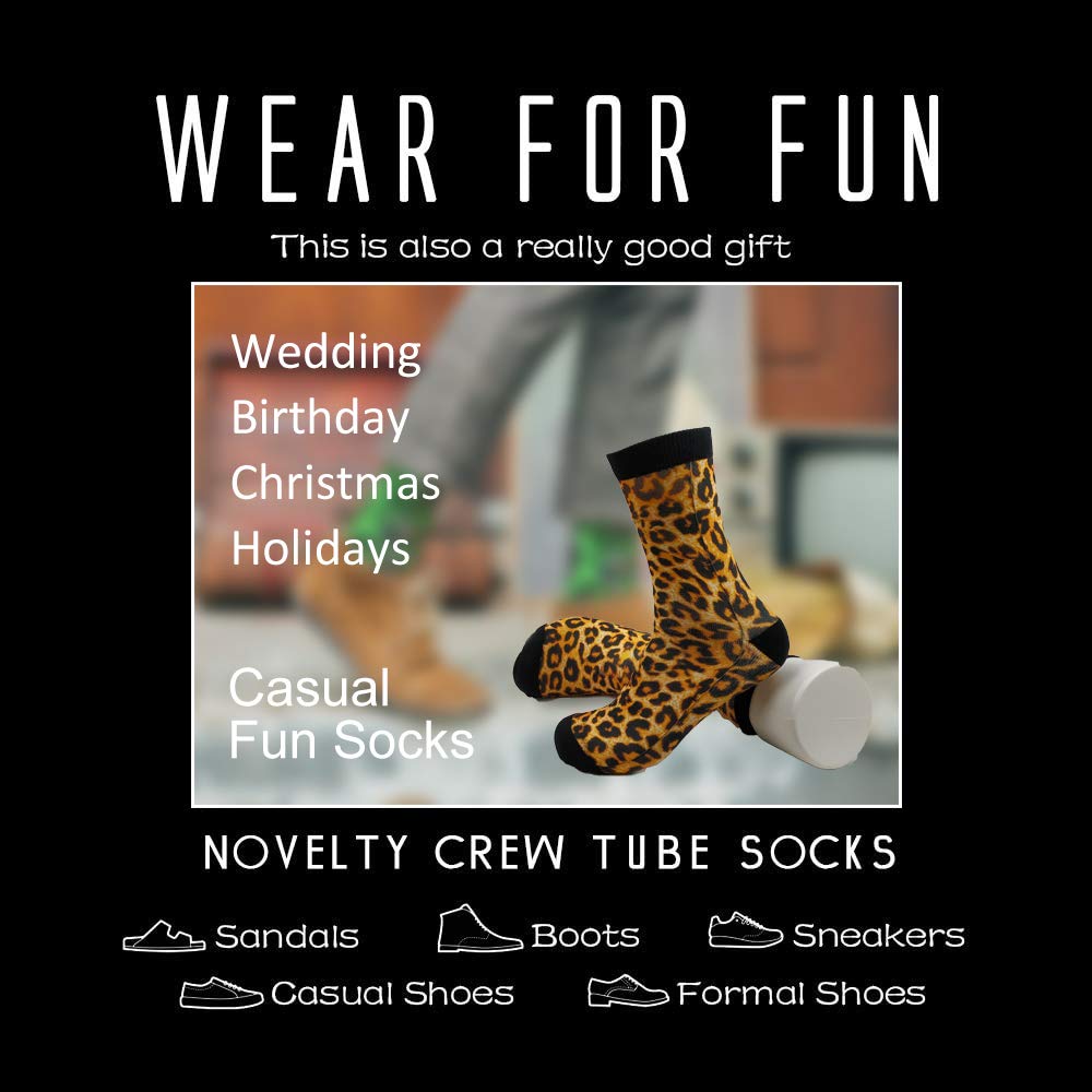 YISHOW Funny Crazy Novelty Socks for Men & Women - Comfortable Crew Socks with Cool Designs - Perfect for Gifts, Parties, and Everyday Wear