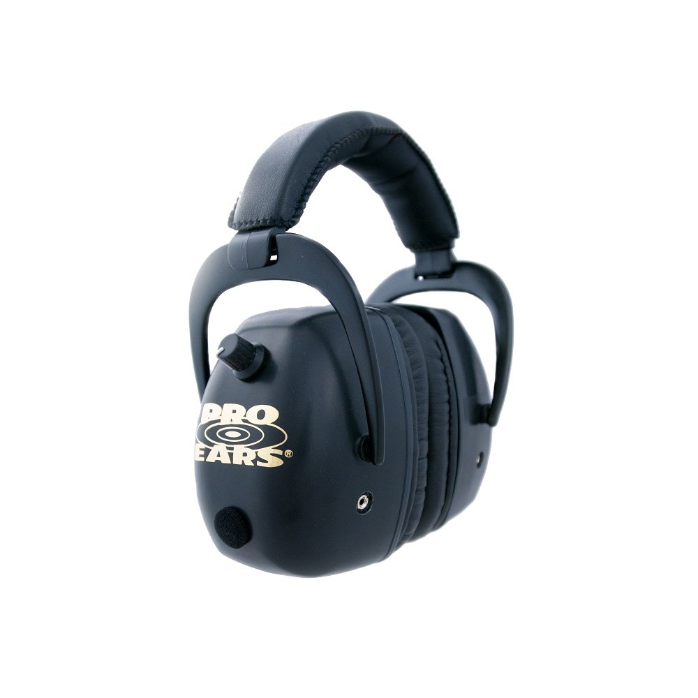 Pro Ears Pro Mag Gold Electronic Hearing Protection with Amplification & DLSC Compression - USA Made for Shooting, Hunting & Range Safety