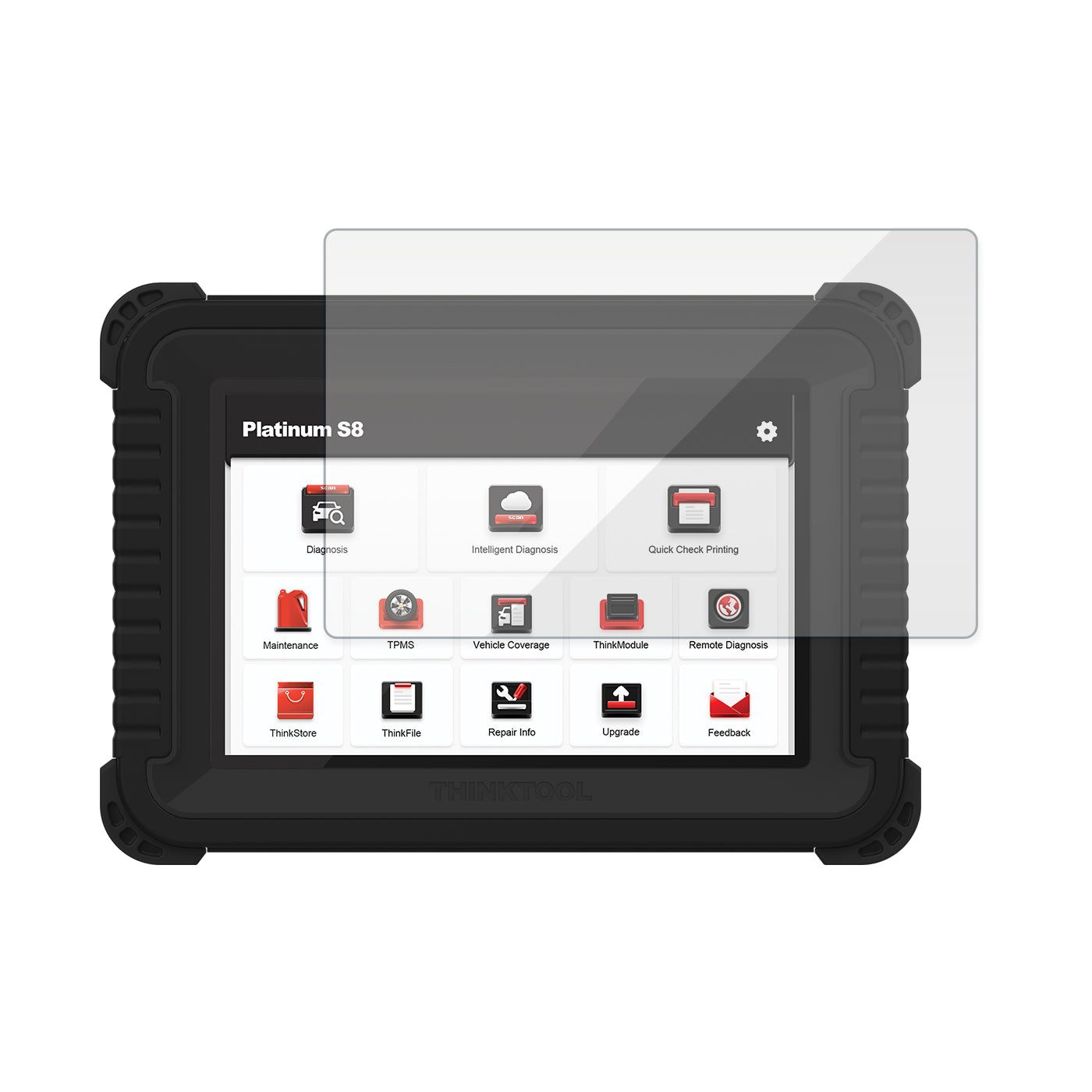8 Inch Screen Protector for Thinkcar PLATINUM S8 & S8 PRO Vehicle Diagnostic Scanner - HD Clear, Anti-Scratch, Bubble-Free (1 Pack) - Perfect for Auto Repair Shops & DIY Car Diagnostics
