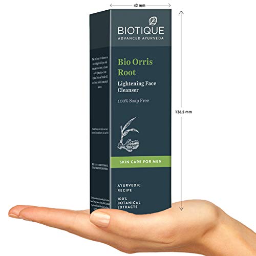Biotique Bio Apricot Refreshing Body Wash 190ml & Bio Orris Root Brightening Face Cleanser for Men - 100% Soap Free, 120ml - Hydrating & Gentle Skincare for Daily Use - Perfect for Morning & Night Routine