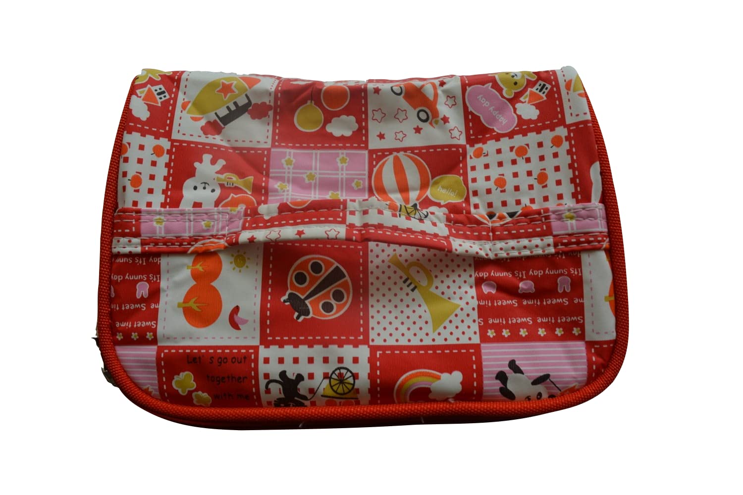Portable Travel Toiletry Bag for Women - Cosmetic Organizer with Zipper (Red) - Perfect for Makeup & Travel Essentials