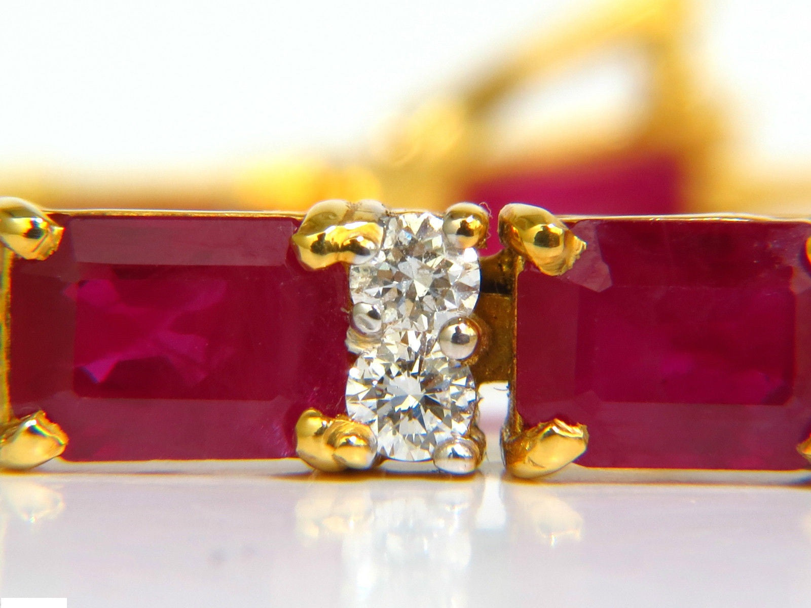 18KT GIA Certified 23.46CT Natural Ruby and Diamond Bracelet - Blood Vivid Super Gem Jewelry for Women, Luxury Gift for Anniversary, Wedding & Special Occasions