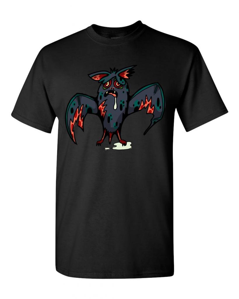 Zombie Bat Undead Animals Graphic T-Shirt for Adults | Horror & Halloween Costume Tee | Perfect for Cosplay, Halloween Parties & Gifts
