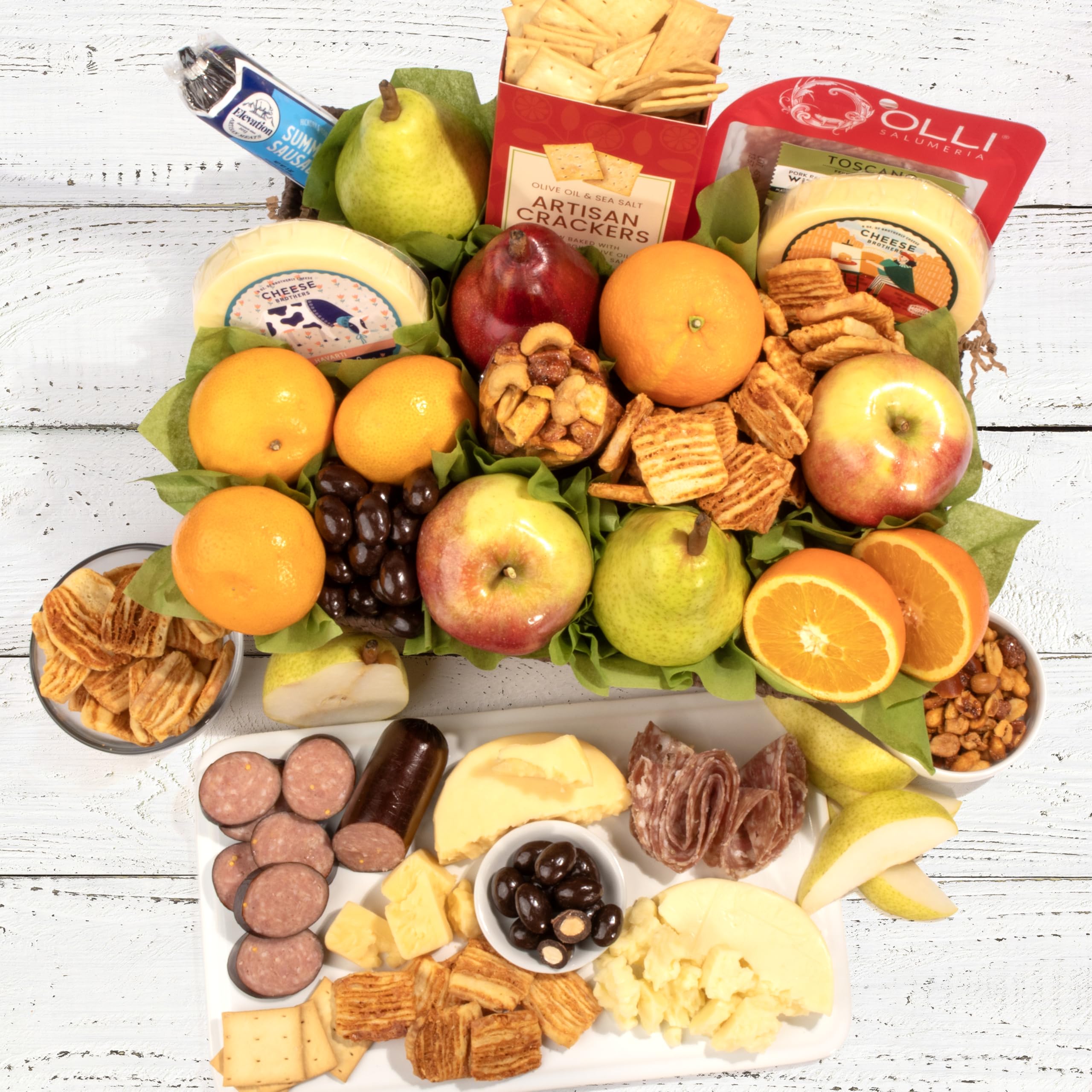 Premium Gourmet Fruit & Snack Gift Basket - Perfect Mother's Day Present for Her | Elegant Gift Box for Birthdays, Anniversaries & Special Occasions
