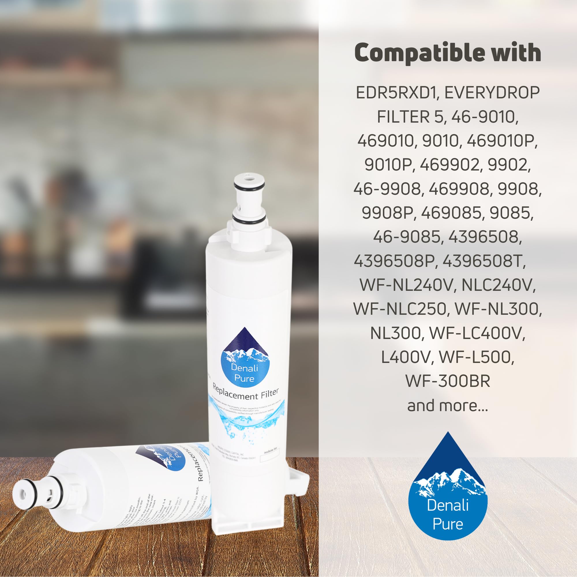 Replacement KitchenAid 4396548 Refrigerator Water Filter - Compatible with KitchenAid Fridge Water Filter Cartridge for Clean Drinking Water at Home