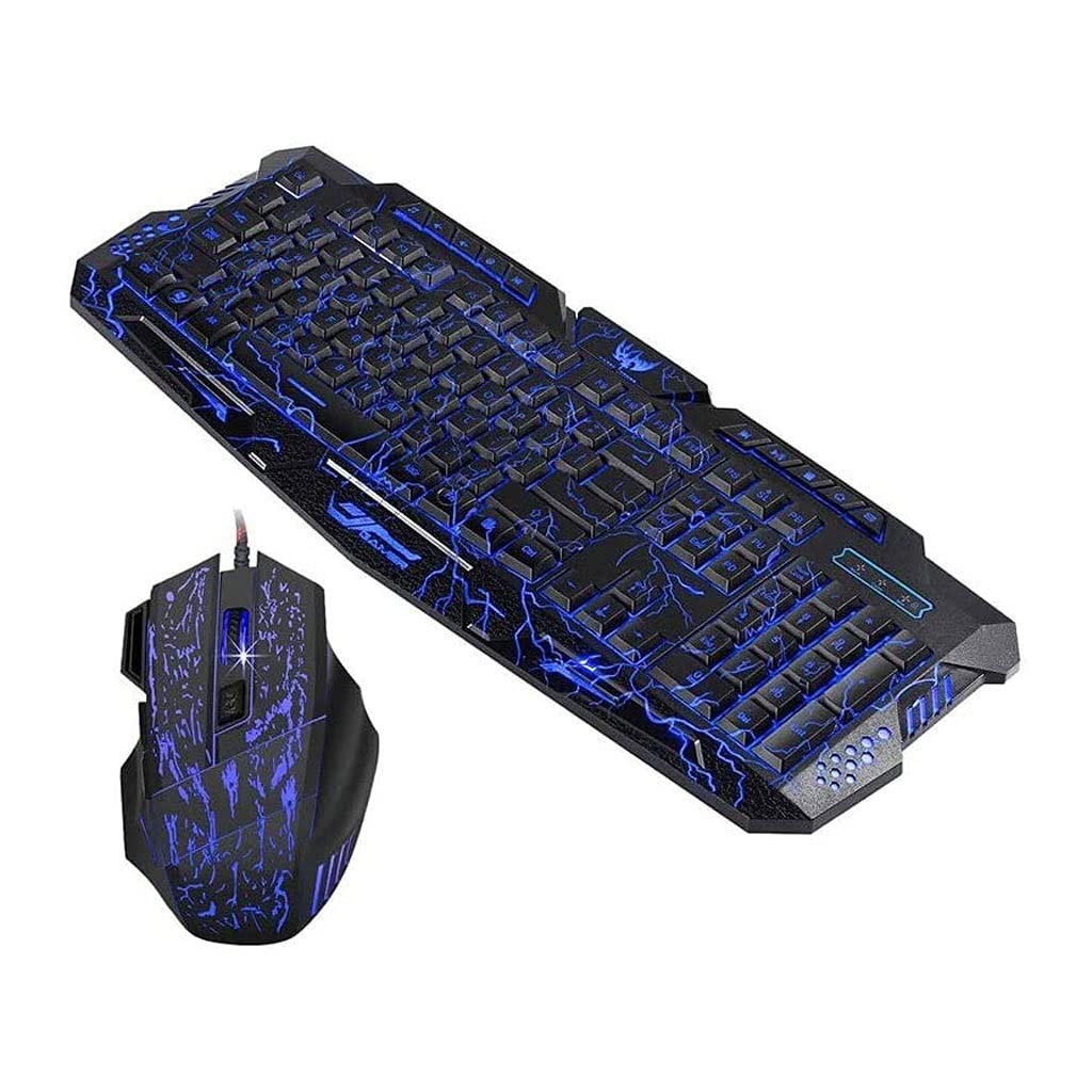 CHENGGUAN RGB Wired Gaming Keyboard and Mouse Combo with LED Rainbow Backlit, Ergonomic Wrist Rest - 104 Keys Mechanical Feel Keyboard & High-Precision Gaming Mouse for Windows/Mac PC Gamers - Perfect for Esports, Streaming & Office Work