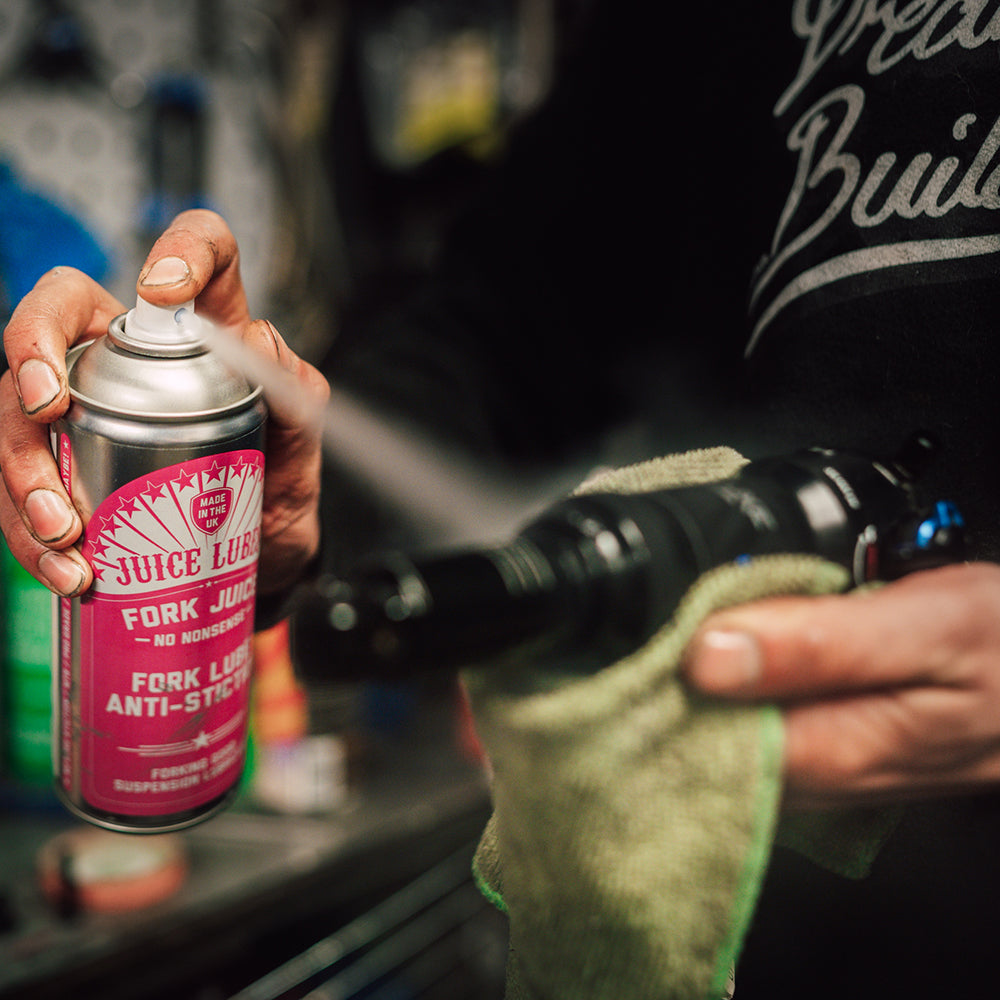 Juice Lubes Fork Juice Suspension Lubricant - Premium Bicycle Fork Oil for Smooth MTB & Dirt Bike Performance - Perfect for Trail Riding & Off-Road Adventures