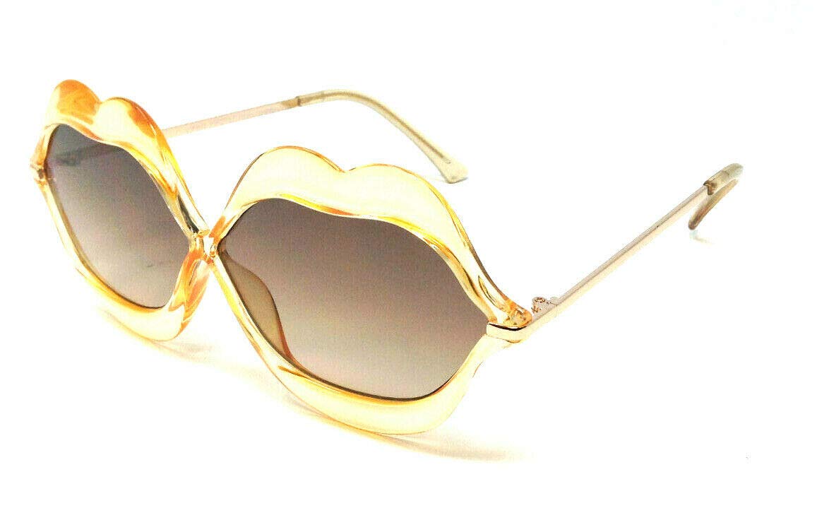 Bold Smooch Kiss Sexy Lips Oversized Sunglasses for Women - Trendy UV Protection Shades for Beach, Pool, and Summer Outfits