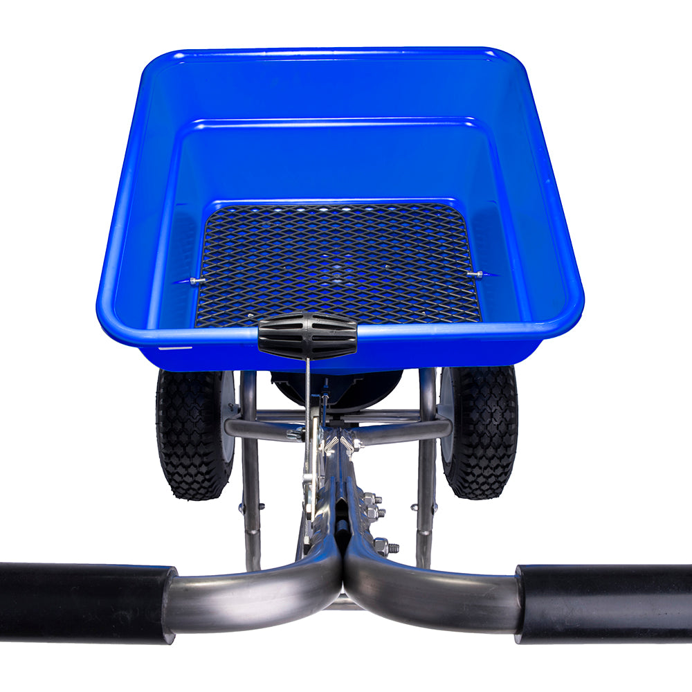 Earthway 90399 Stainless Steel Ice Melt Broadcast Spreader - 100 Lbs Hopper Capacity for Driveway & Sidewalk Snow Removal in Winter