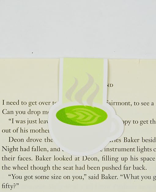 Premium Green Tea Magnetic Bookmark - Strong Hold for Books, Notebooks & Planners - Perfect Gift for Tea Lovers & Bookworms (Set of 3)