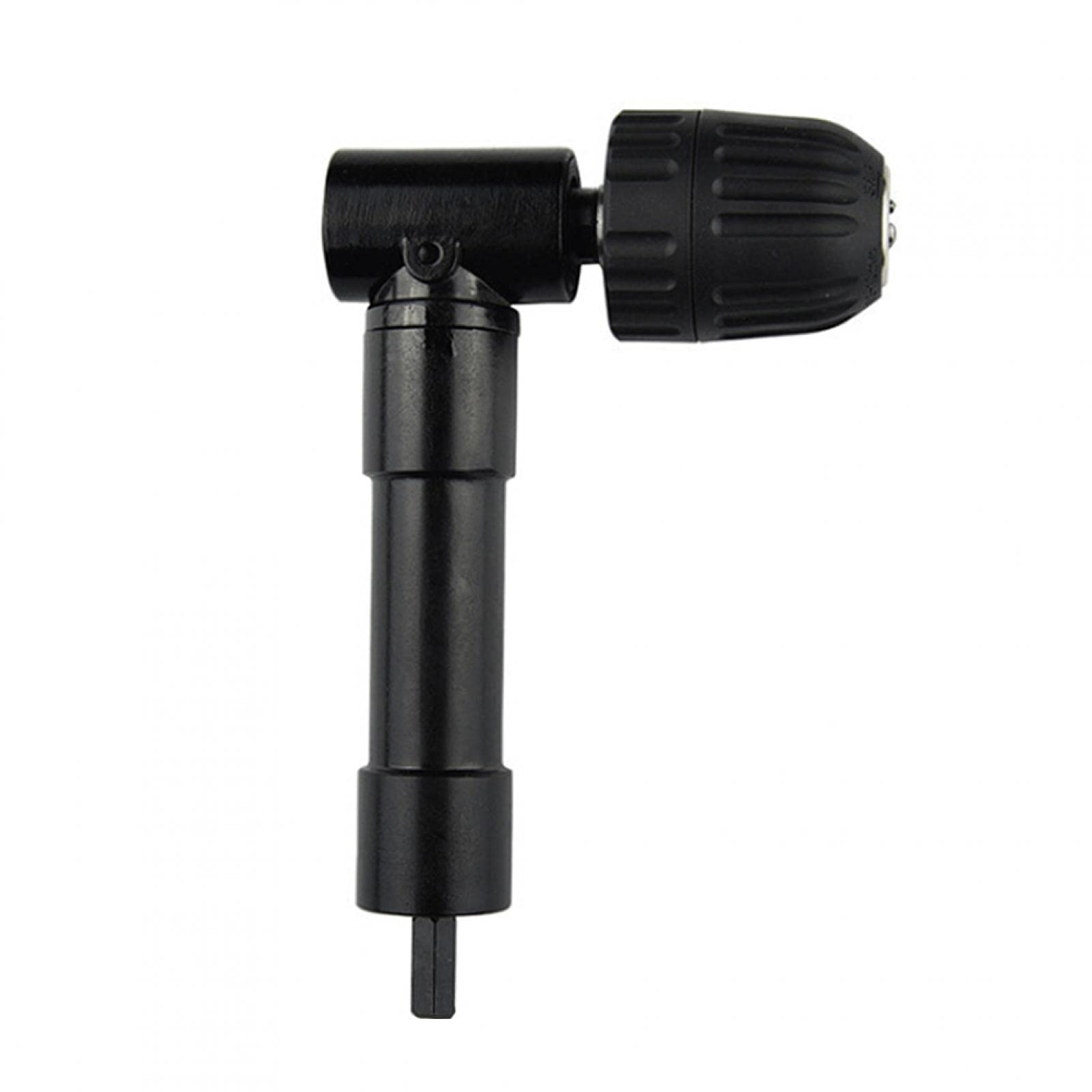 90 Degree Angle Drill Attachment - 0.8-10mm Right Angle Bend Extension with 8mm Hex Shank - Power Tool Adapter for Tight Spaces - Professional Black Angle Drill Chuck - Perfect for Plumbing, HVAC, and DIY Home Improvement Projects