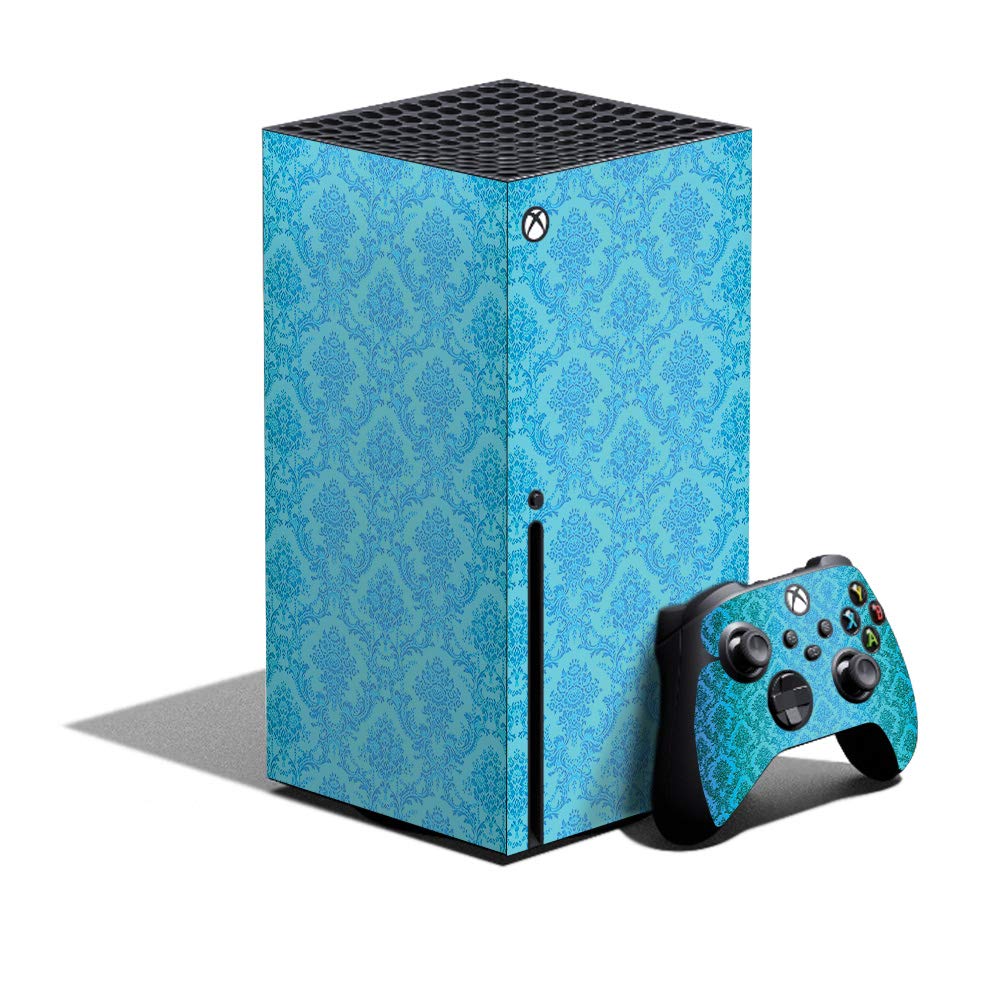 MightySkins Xbox Series X Skin Wrap - Blue Vintage Design | Protective Vinyl Decal Cover | Durable & Easy to Apply | Made in USA | Perfect for Gaming Setups & Custom Console Protection