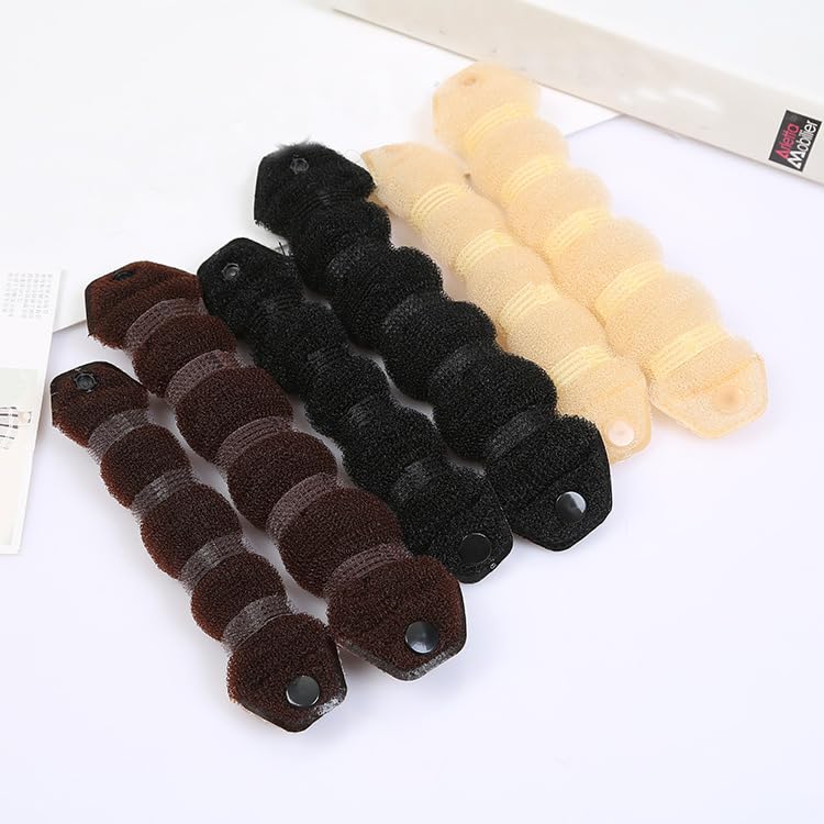 3 PCS Magic Hair Styler Donut Bun Maker - Twist Ring Shaper & Braiding Tool Set for Perfect Buns, Curls & Updos (1 Large + 2 Small) - Ideal for Parties, Weddings & Everyday Hairstyling