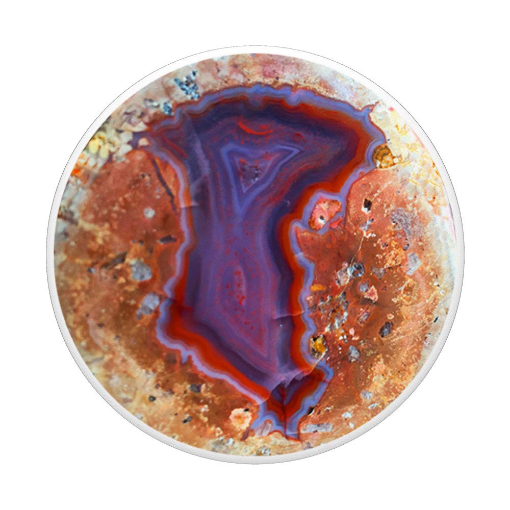 Thunderegg Chalcedony Stones for Geologists - Natural Rock Specimen Collection | Swappable PopSocket PopGrip for Phones & Tablets | Perfect for Geology Study, Phone Accessories & Gift Giving