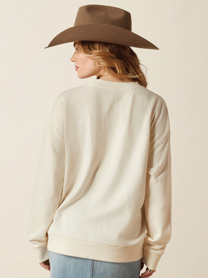 Ariat Women's Moonstone Sweatshirt in Whisper White - Soft Pullover Hoodie for Casual Wear & Outdoor Activities