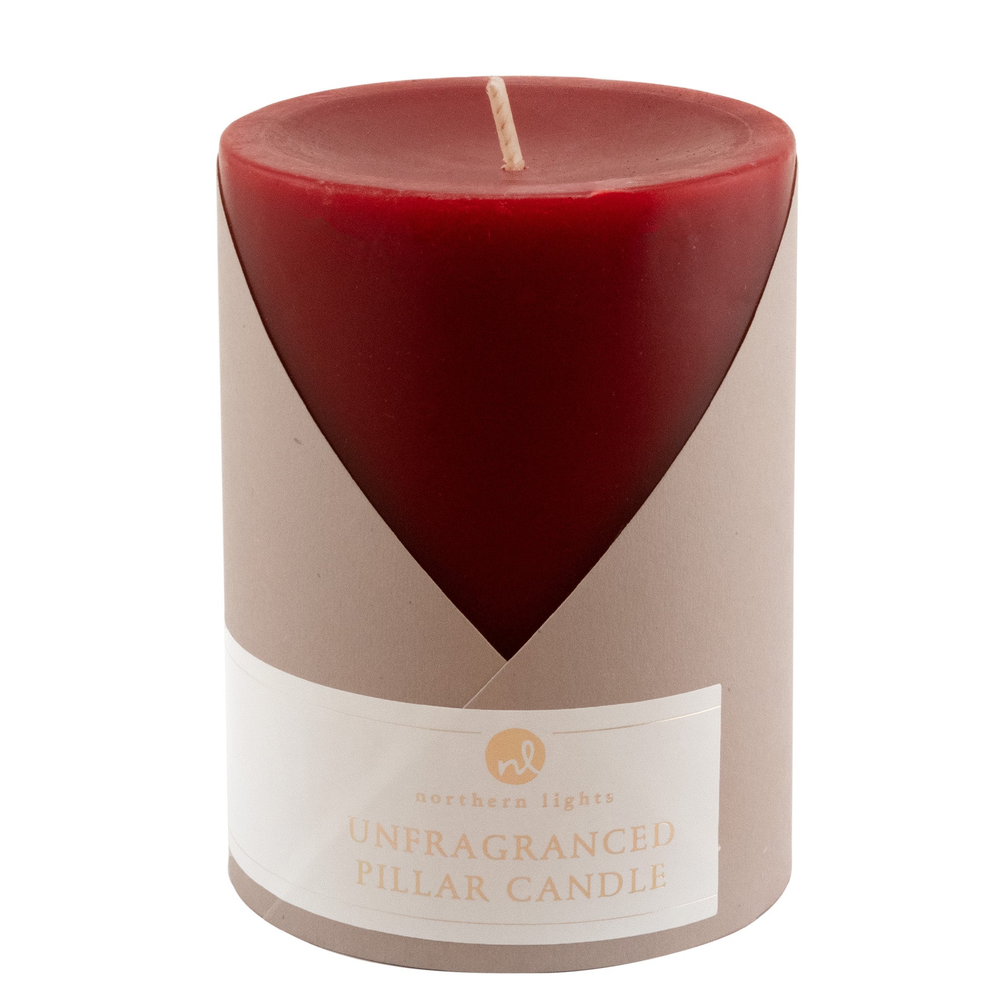 Premium Crimson Pillar Candle - 12