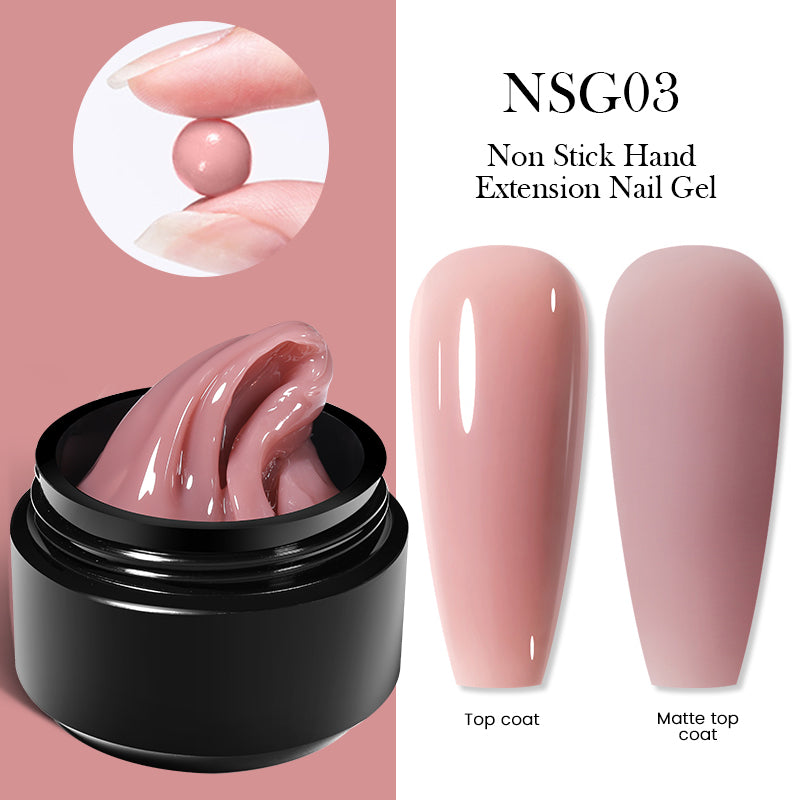 Non-Stick Hand Extension Nail Gel - 15ml Long-Lasting UV Gel Polish for Acrylic Nail Extensions - Perfect for Salon, Home Manicures & Nail Art Designs
