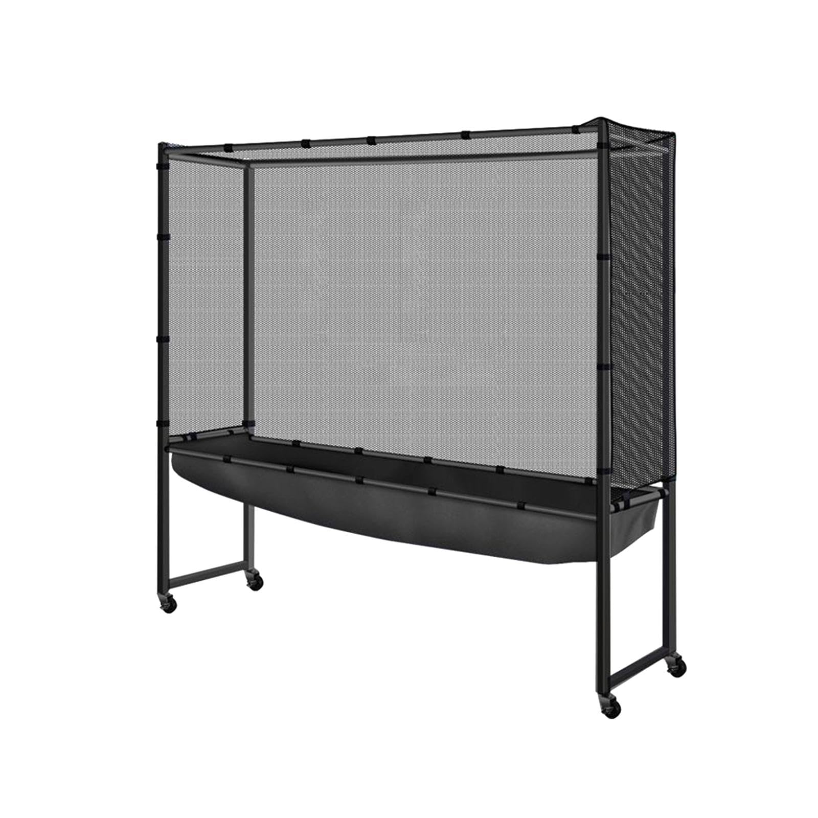 Portable Table Tennis Ball Net with Wheels - Indoor Ping Pong Ball Collector & Recycle Catcher for Adults - Perfect for Training, Practice & Game Cleanup