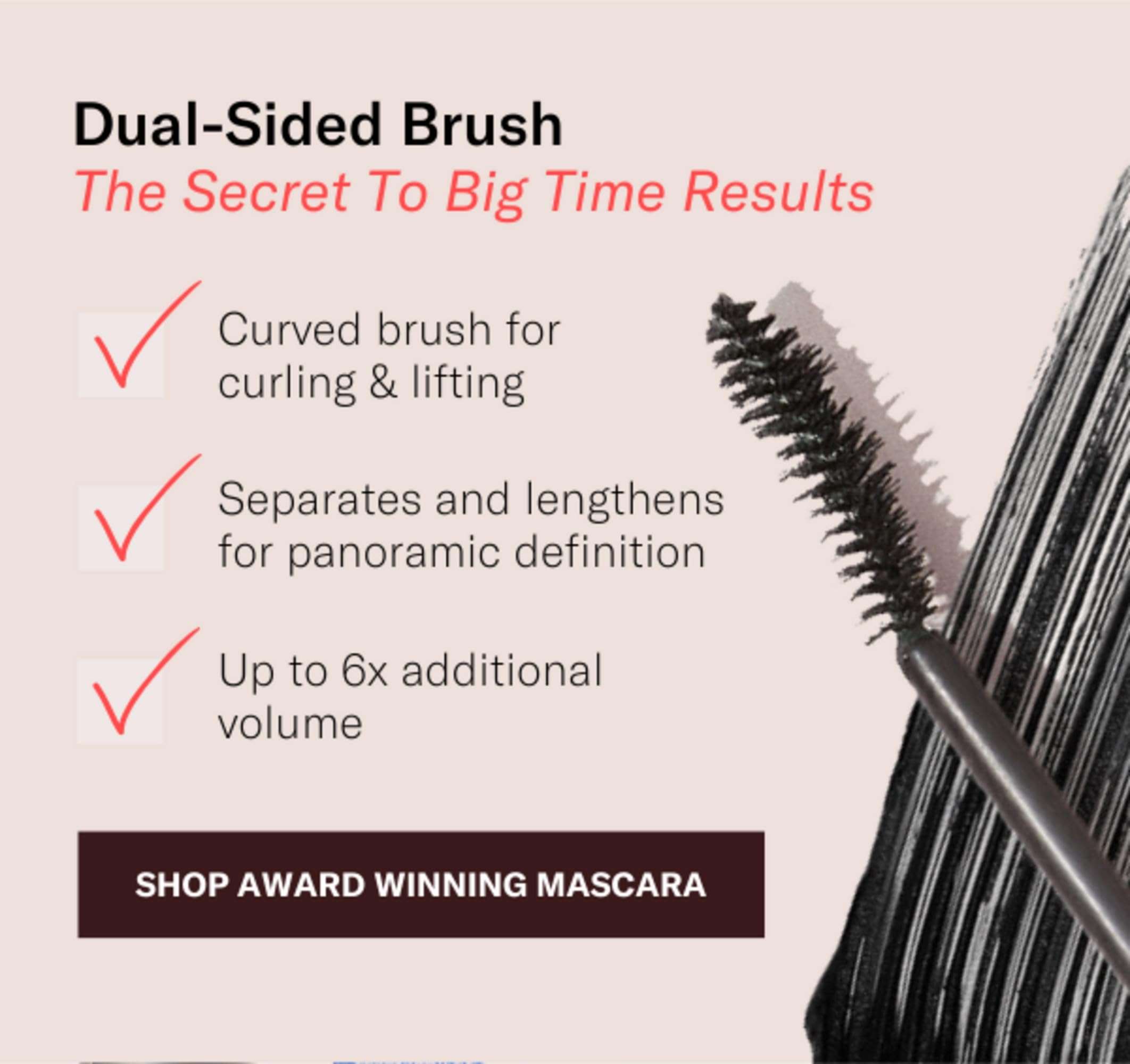 The Lip Bar Big Timer Volumizing Mascara - Lengthening & Nourishing Mascara for Dramatic Lashes | Best of Beauty Award Winner | Black | Perfect for Date Night & Special Occasions