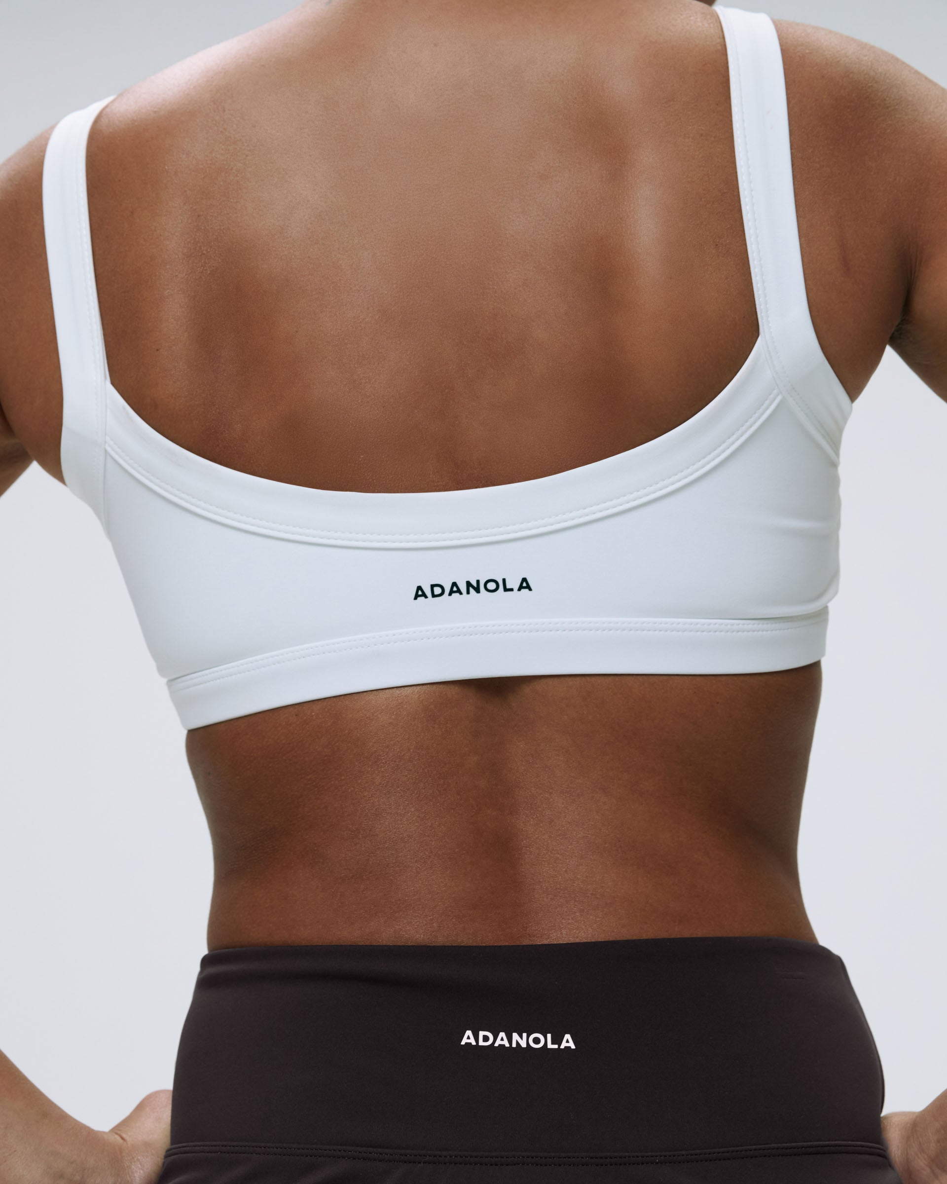 Ultimate Wide Binding Bra - Comfortable & Supportive White Sports Bra for Yoga, Running & Workouts
