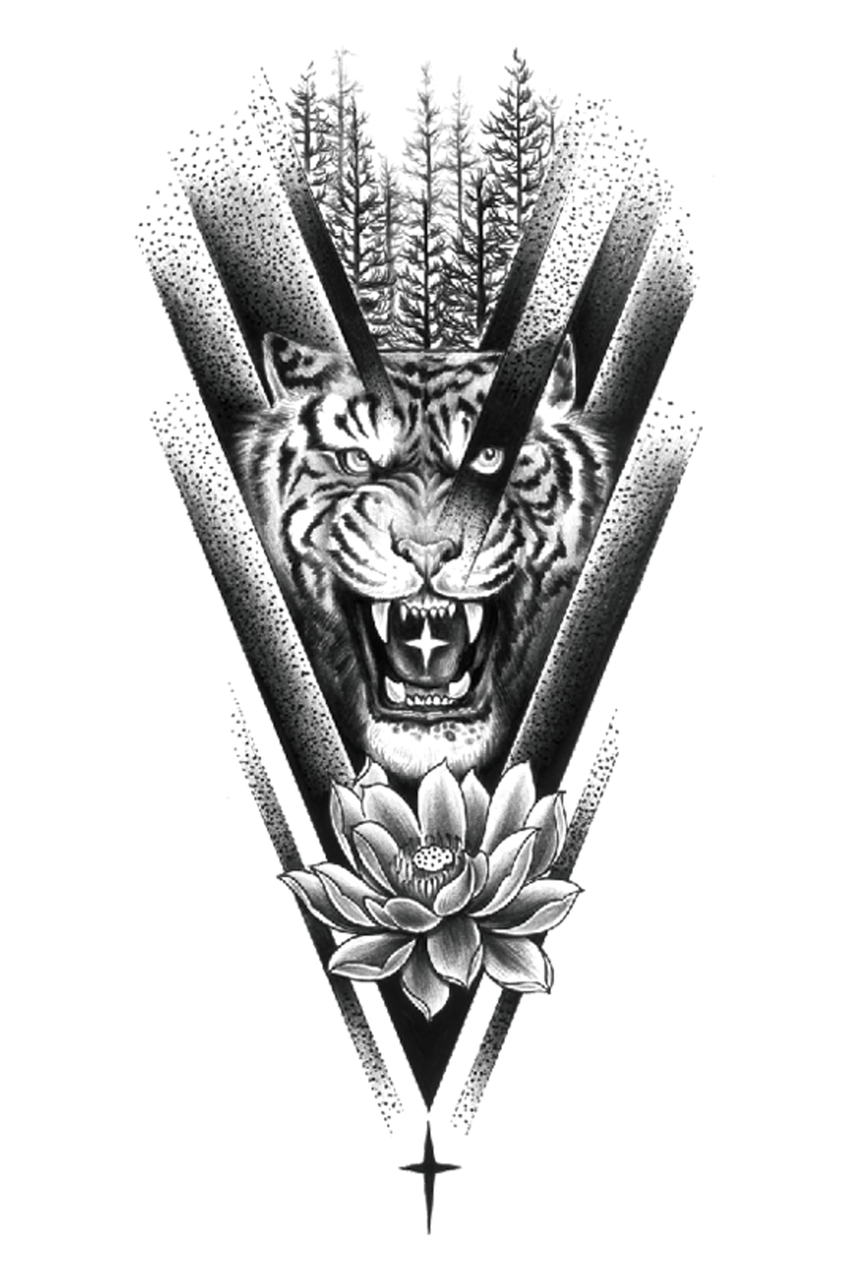 Waterproof Temporary Tattoo Stickers for Men & Women - 3D Realistic Flowers, Butterflies, Stars, Angels, Wolves & Armband Designs (21x12cm) | Perfect for Parties, Festivals, Cosplay & Body Art