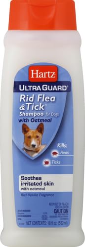 **Hartz UltraGuard Rid Flea & Tick Oatmeal Dog Shampoo for Small & Large Dogs – Soothing & Itch Relief – Flea & Tick Treatment – Model 3270002305 – Perfect for Bath Time & Pet Grooming**