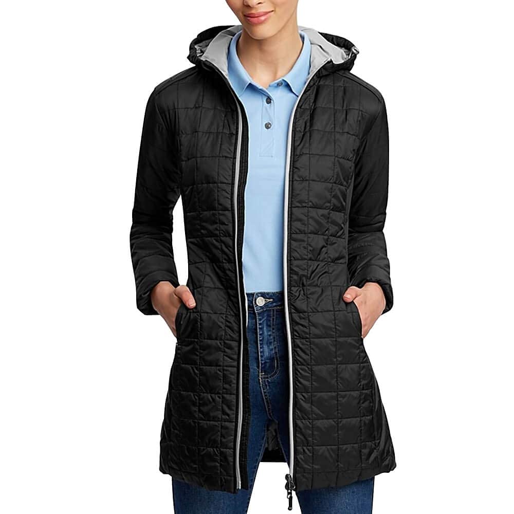 Cutter & Buck Women's Rainier Waterproof Long Jacket - Lightweight Windproof Outdoor Coat for Hiking, Running & Travel
