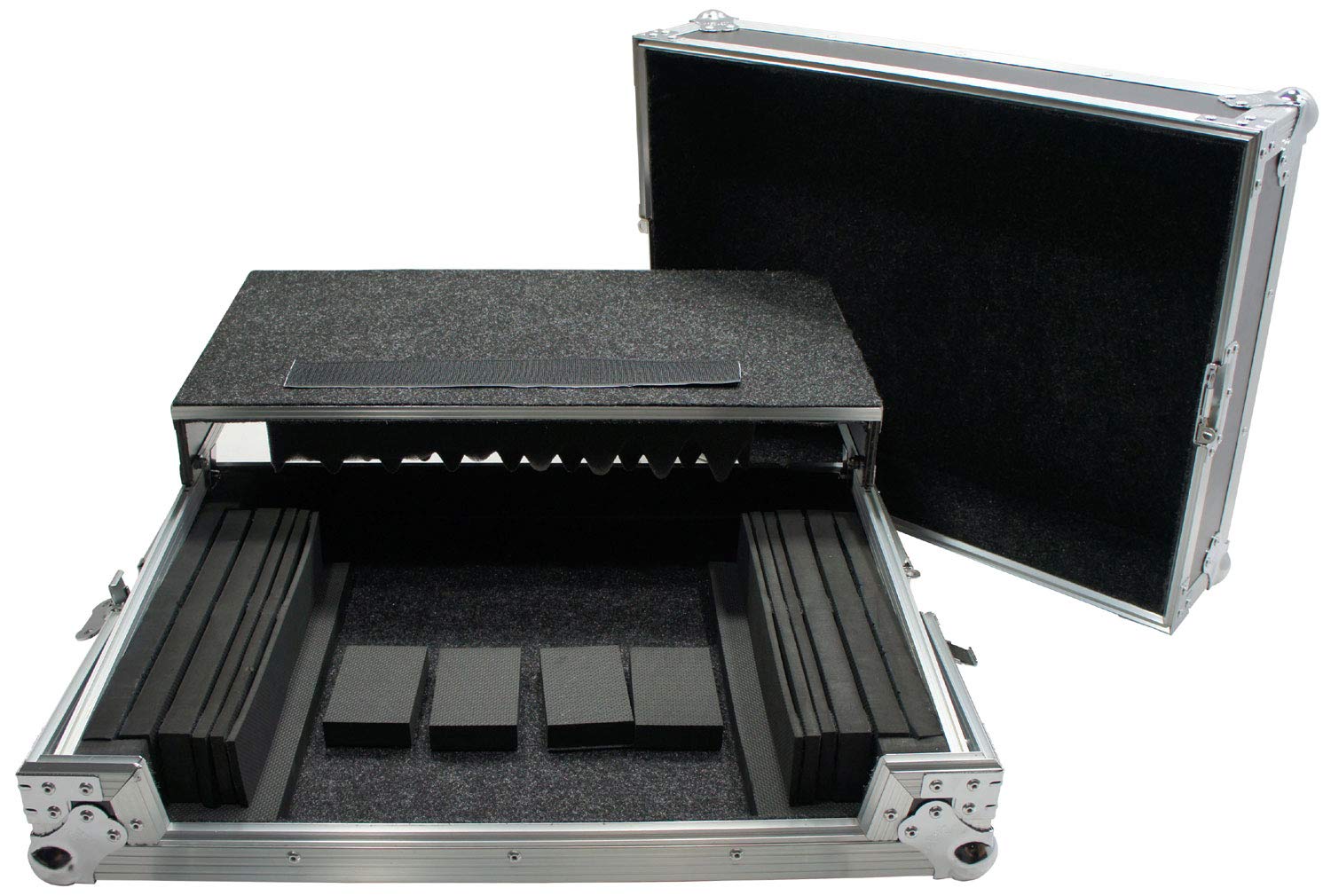 Harmony Audio HCMINILT Flight Glide Laptop Stand & DJ Case - Compatible with Reloop Beatmix 2 MK2 - Portable DJ Equipment for Travel & Club Performances