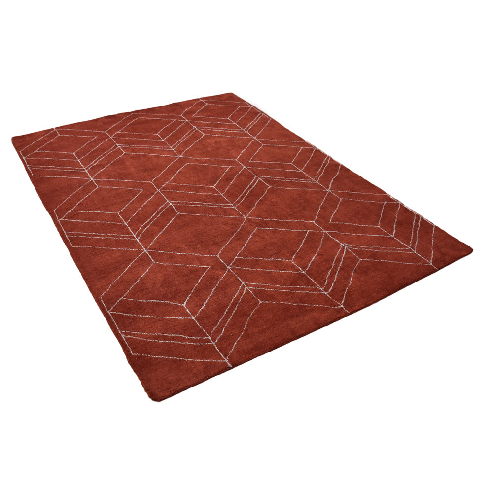 Handmade Prism Hand-Knotted Wool Rug - Bohemian Style Area Rug for Living Room, Bedroom, or Nursery Decor
