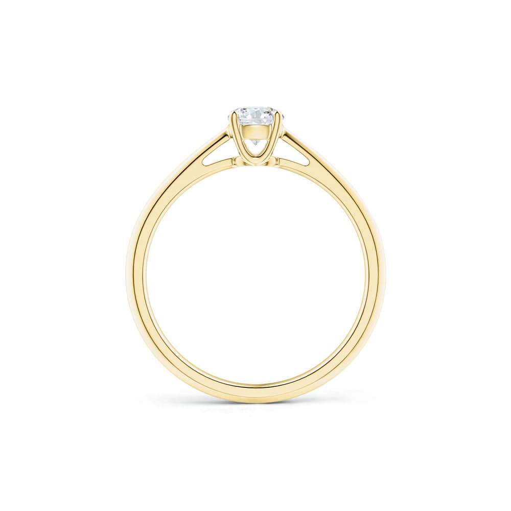 Lab Grown Diamond Solitaire Promise Ring - Round Brilliant Cut with Knife Edge Band | Perfect for Engagements, Anniversaries & Special Occasions