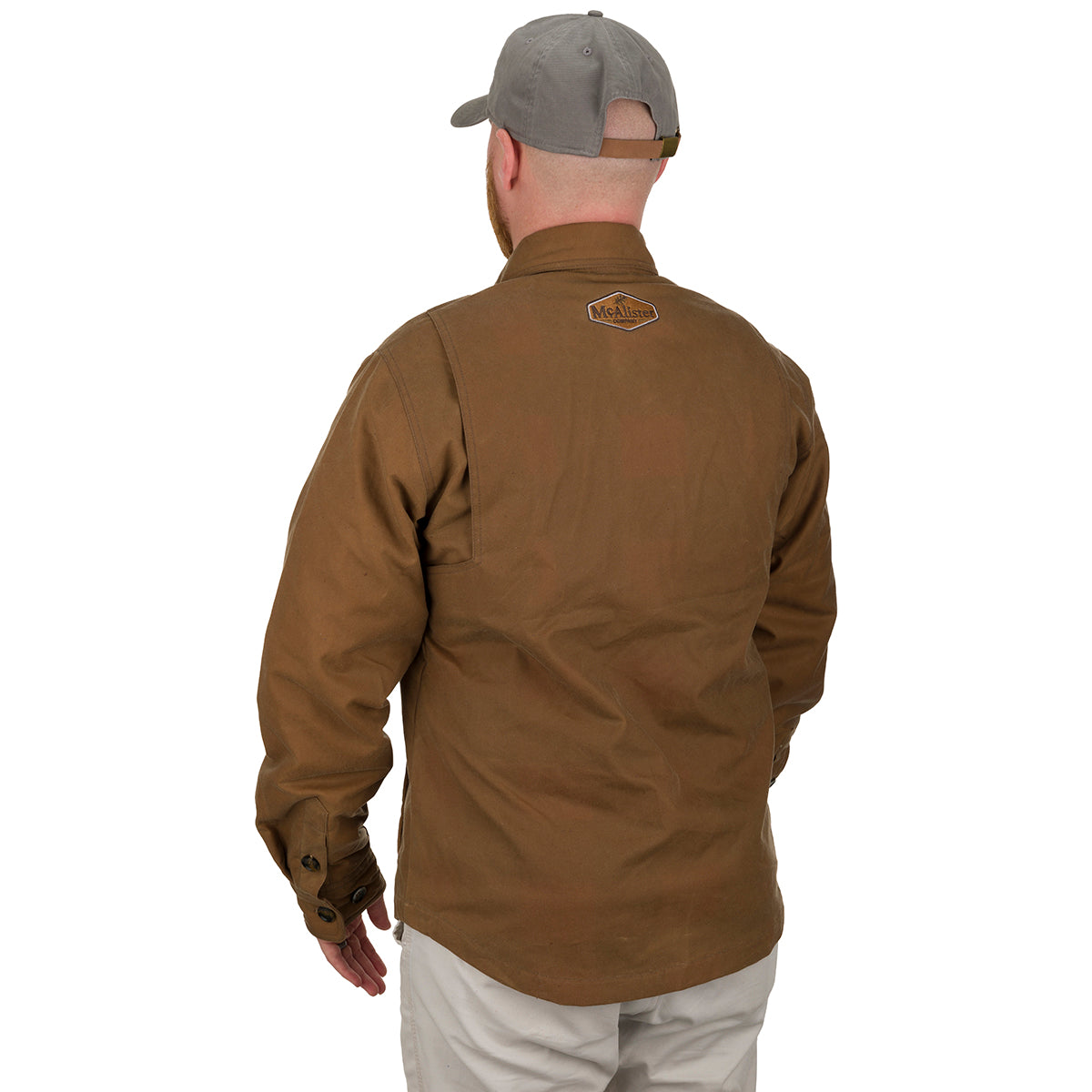 McAlister Men's Waxed Cotton Jacket - Water-Resistant Outdoor Shirt for Hiking, Camping & Casual Wear