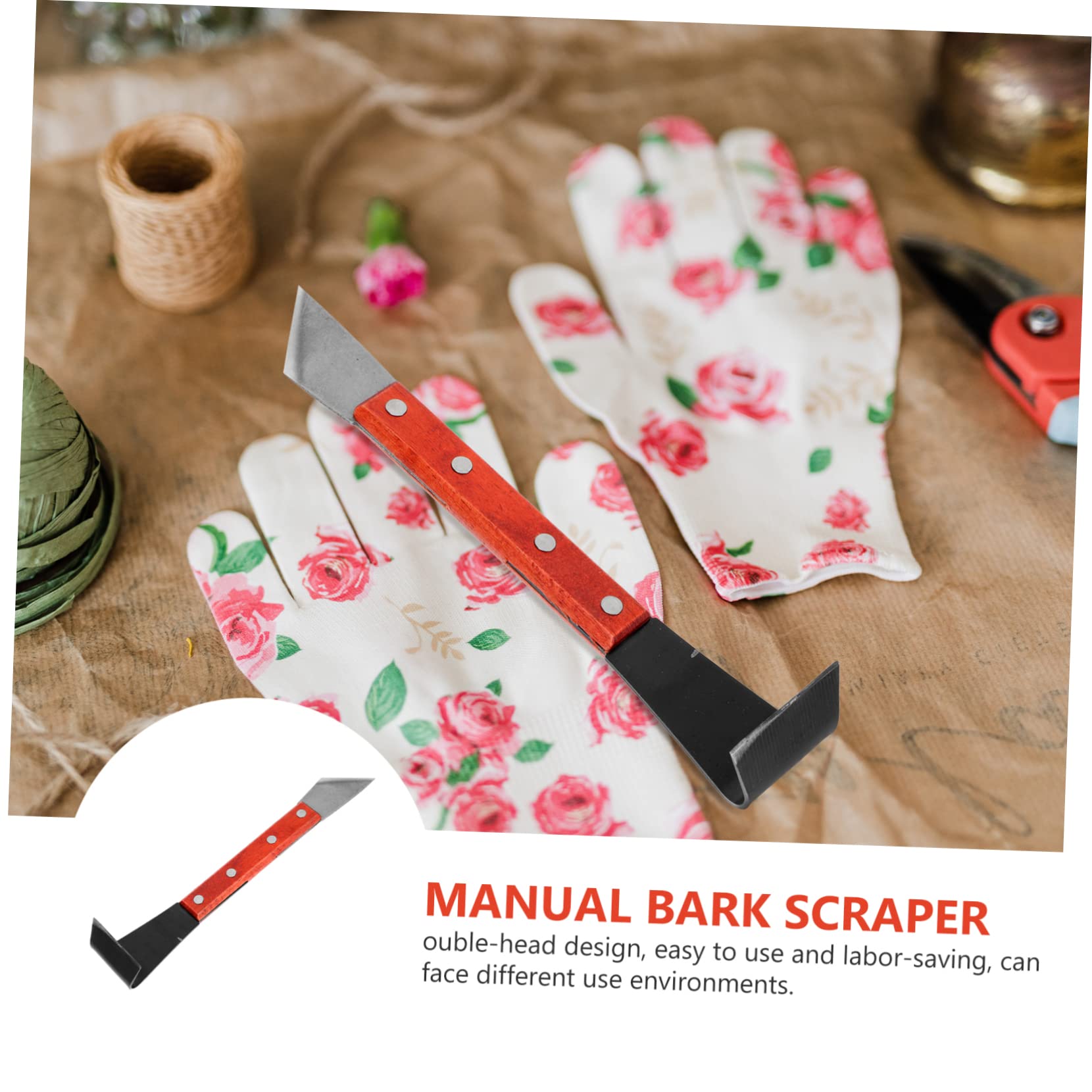 1pc Manual Bark Scraper Tool - Fruit Tree Bark Stripper, Log Peeler & Debarking Cutter for Gardening, Woodworking & DIY Projects - Perfect for Tree Maintenance, Firewood Prep & Crafting
