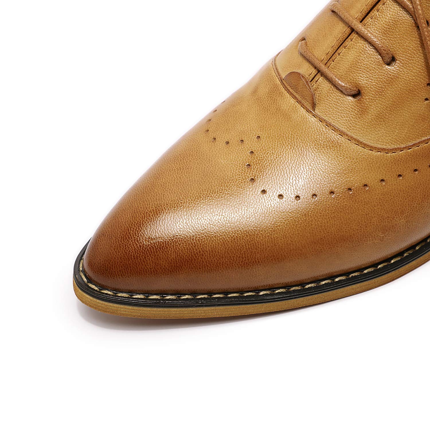 Stylish Women's Pointed Toe Leather Oxford Brogue Shoes - Comfortable Lace-Up Work Shoes for Office & Business Professionals | Perfect for Formal Occasions, Business Meetings & Professional Workwear
