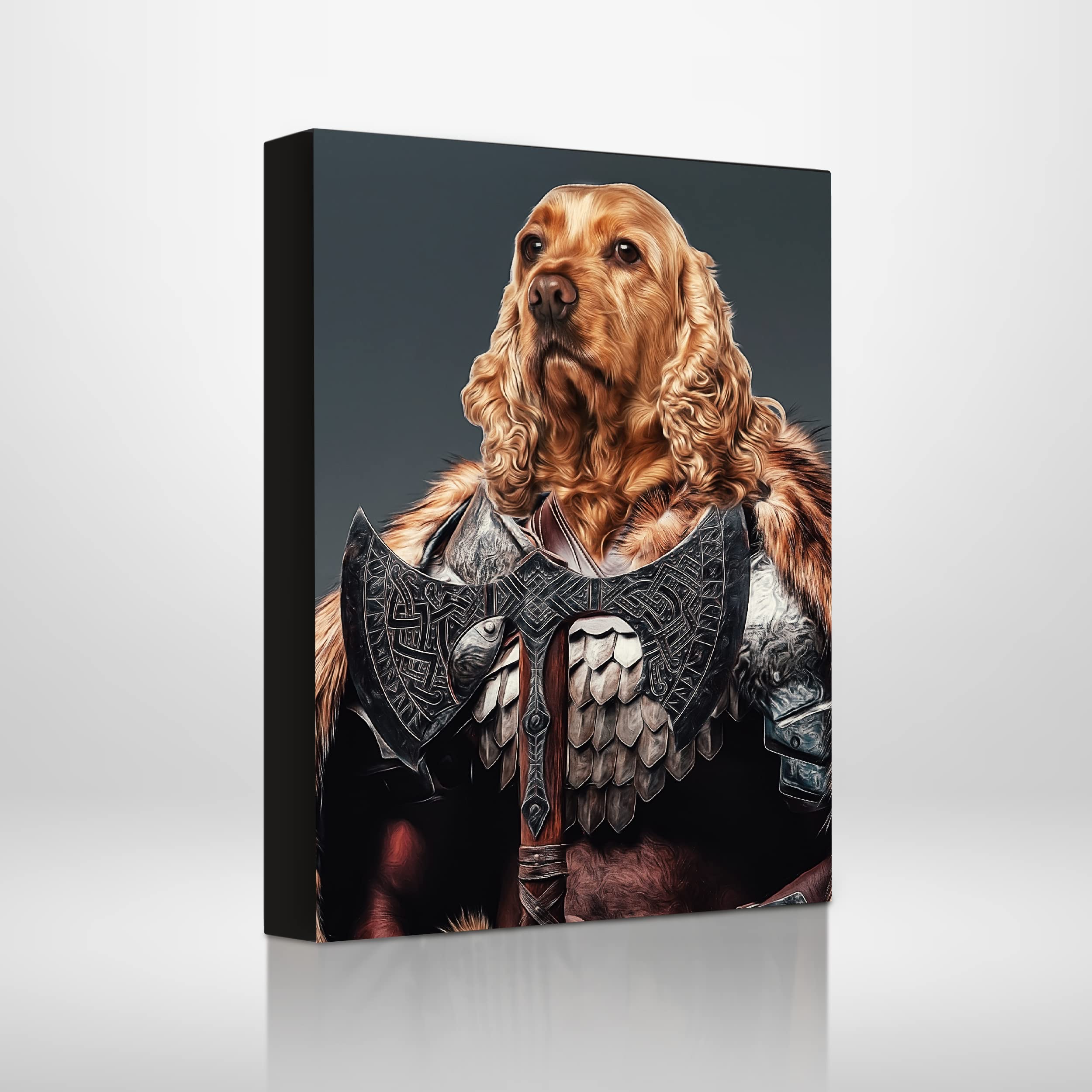 Custom Personalized Pet Portrait Prints - Framed Dog Canvas Wall Art - Funny Dog Costume Portrait - Modern Home Decor (18x24 inches) - Perfect for Living Room, Bedroom & Gift Giving