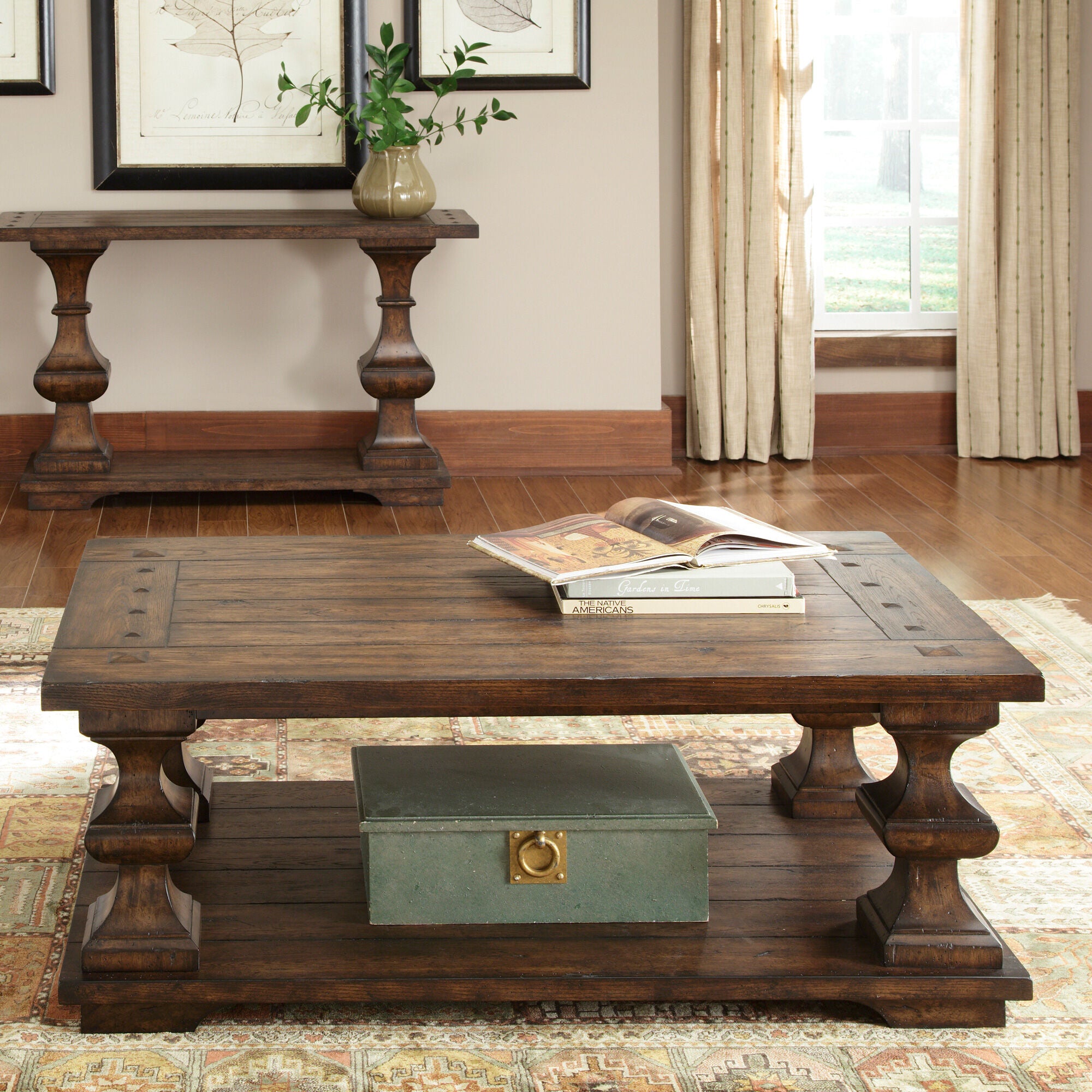 Modern Sedona Coffee Table - Rustic Wooden Living Room Center Table for Home Decor - Perfect for Living Rooms, Offices & Cozy Spaces