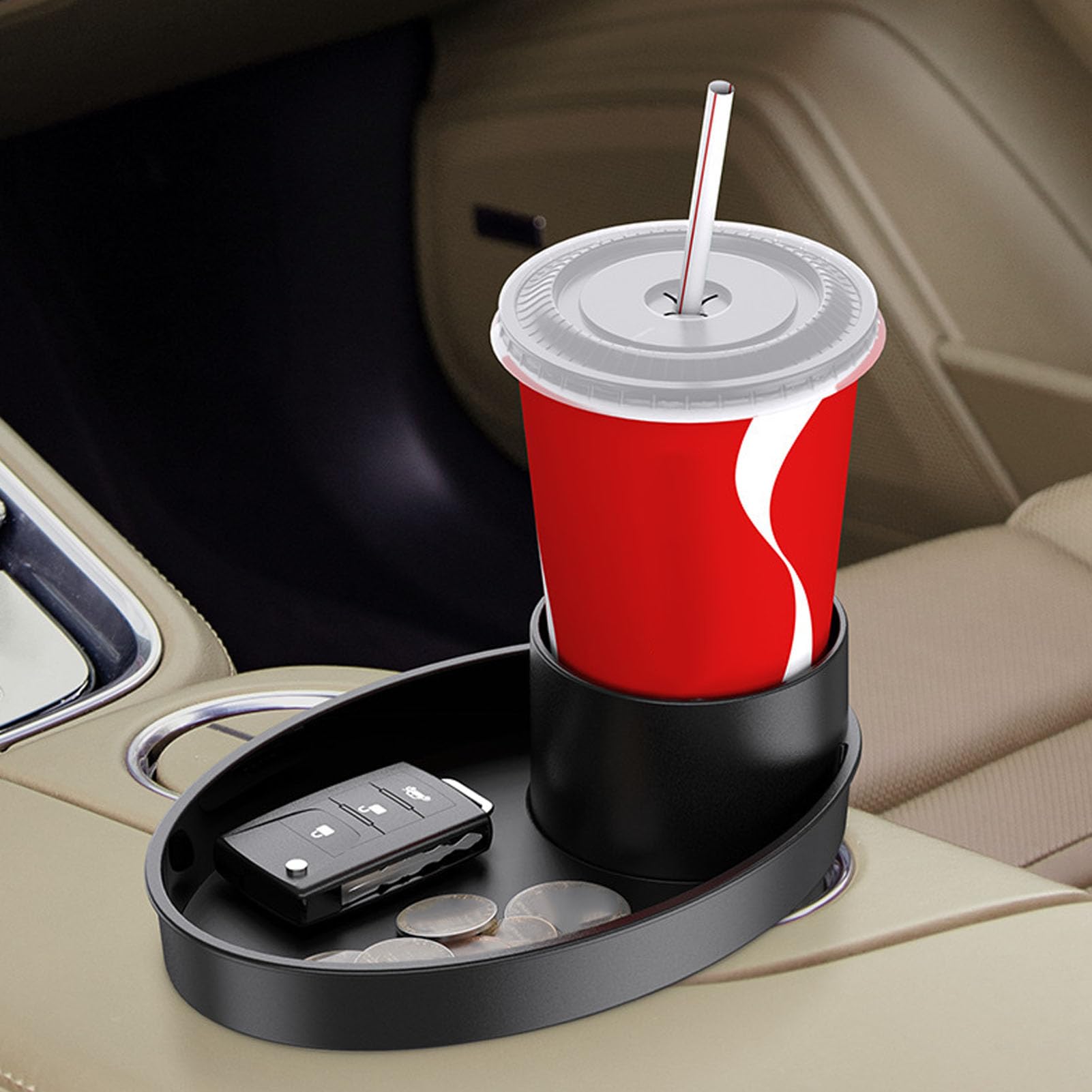 Car Seat Snack Tray for Toddlers - Portable Travel Food Tray with Cup Holder for Kids Car Seats, Strollers & Boosters | Road Trip Essentials for Snacks, Toys & Entertainment | Perfect for Long Drives & Family Outings