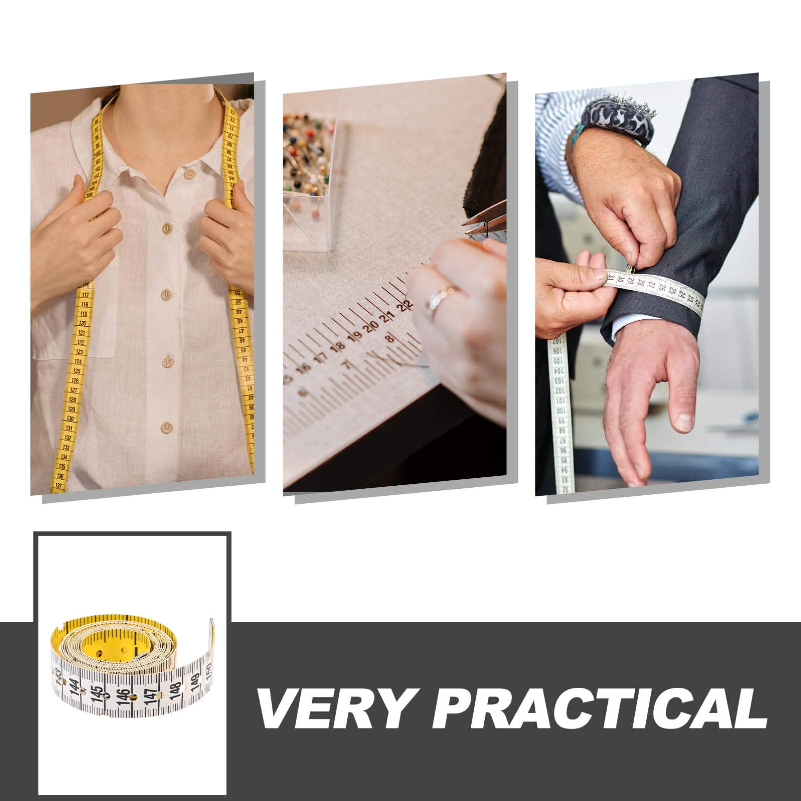 Braille Measuring Tape - Soft Tactile Ruler for Blind & Visually Impaired - Braille Learning Tool & Educational Resource for Students - Perfect for Classroom, Home & Daily Measuring Tasks